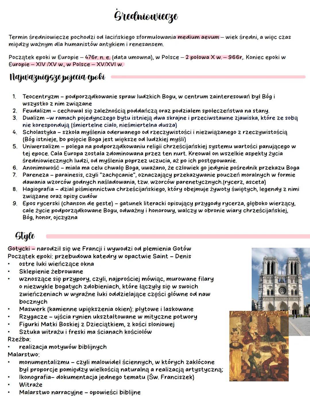 •
•
•
Średniowiecze
Termin średniowiecze pochodzi od łacińskiego sformułowania medium aevum - wiek średni, a więc czas
między ważnym dla hum