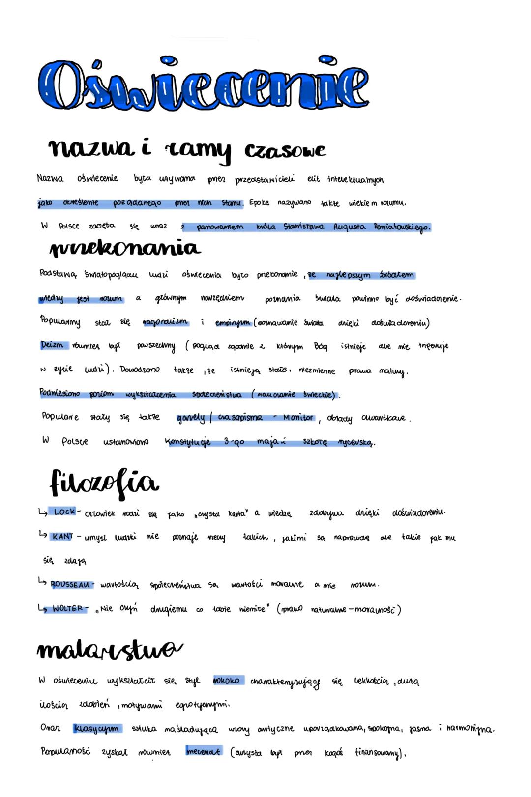 # Oświecenie
nazwa i ramy czasowe
Nazwa oświecenie byta uny woma pner przedstawicieli elit intelektualnych
jabo określenie poz gaanego pne