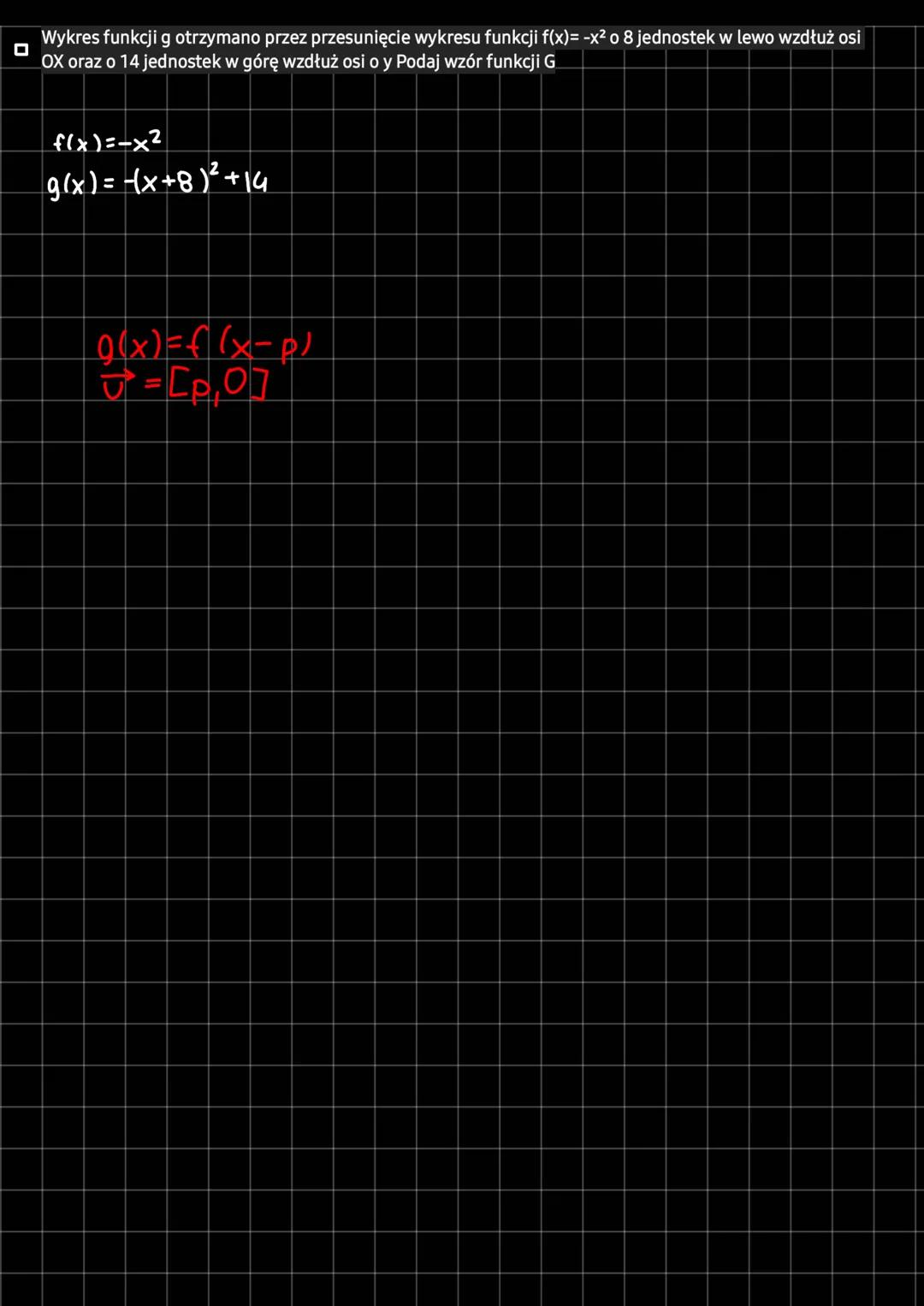 # Przesuwanie wykresu funkcji нгατσε osi DX i OY.
2 jednostki w
1+2
y=f(x)
y=f(x)
→
y=f(x)-1
y=f(x)+2
Wykres funkcji g otrzymano przez pr
