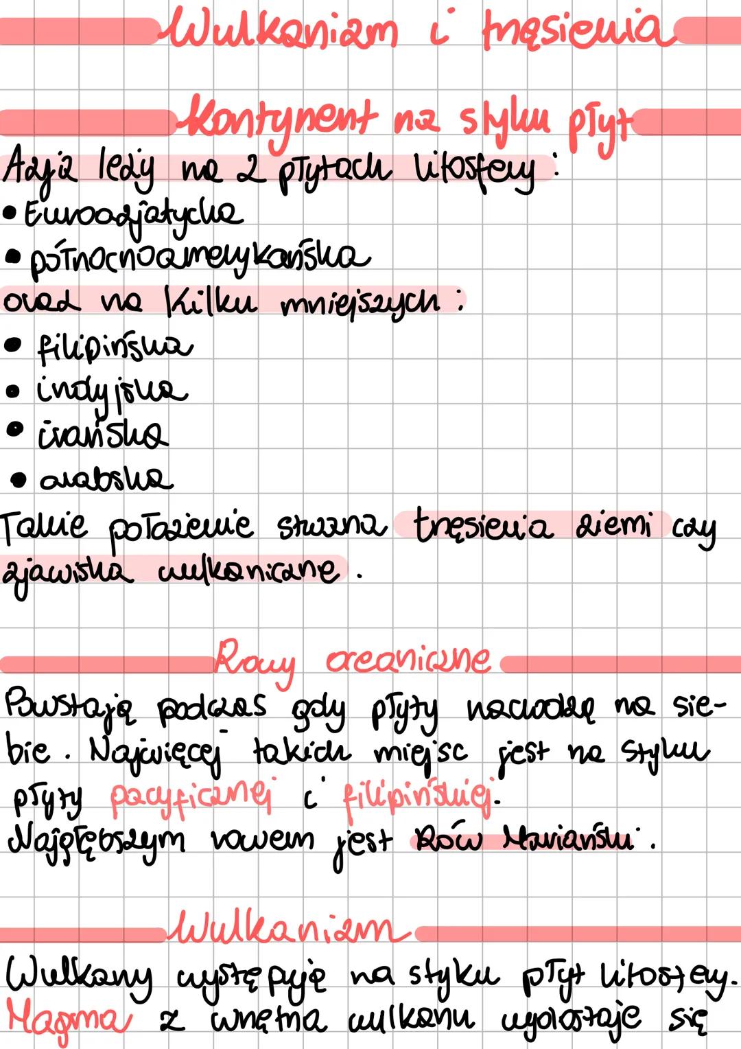 Wulkaniam i tęsienia
Kontynent na stylu płyt
Azja ledy mo 2 płytach litosfery:
• Euroodjatyche
• północno amerykańska
oved no kilku mniejszy