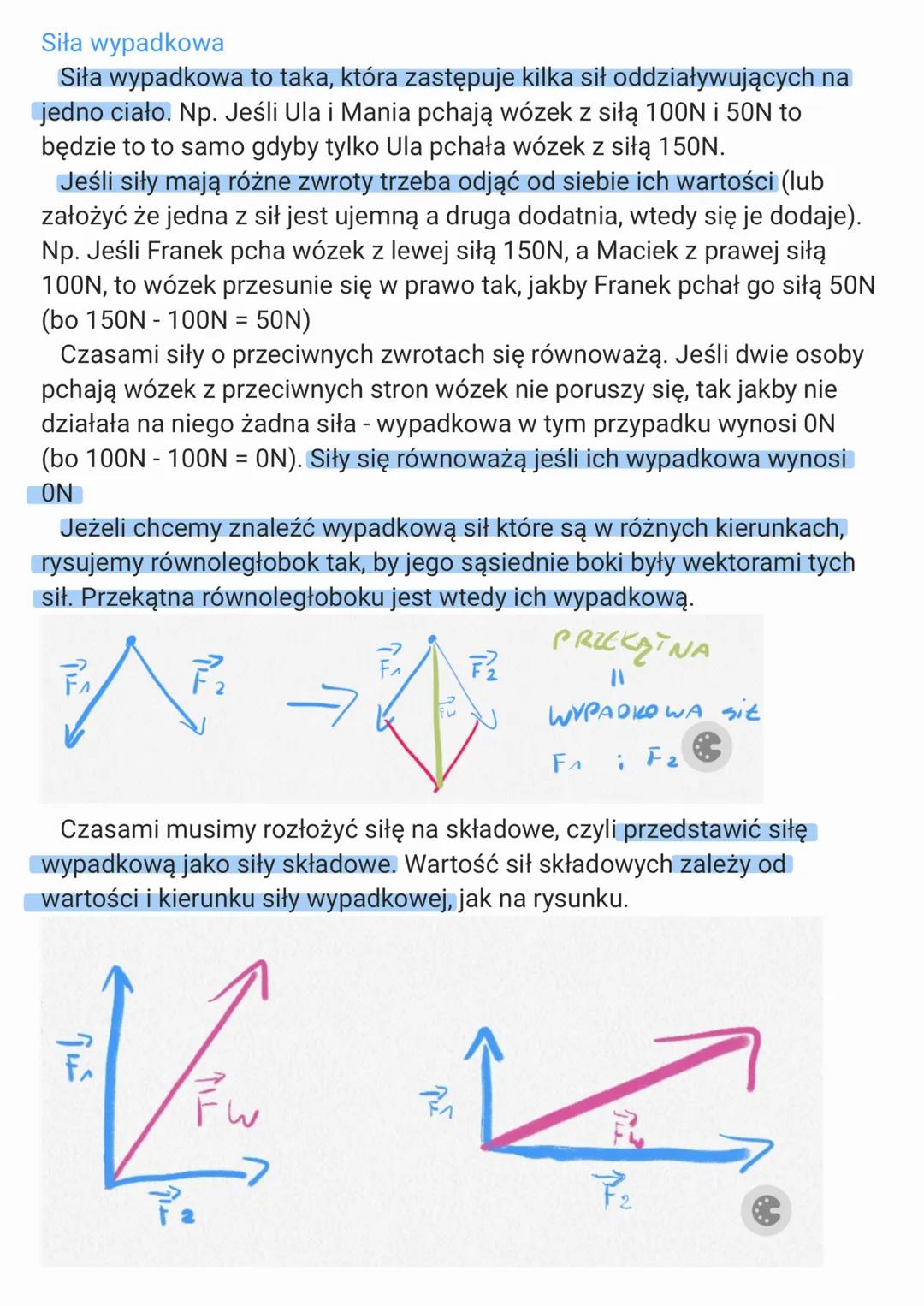 Podstawy
Działanie jednego ciała na inne może spowodować ruch lub
zatrzymanie jakiegoś ciała albo zmienienie jego kształtu.
Działanie jednyc