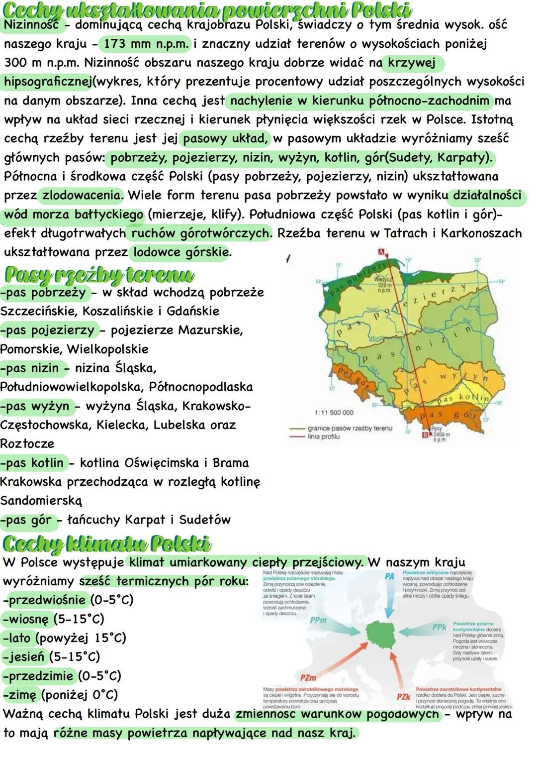 Położenie i obszar Polski
1. Matematyczno-geograficzne - podanie współrzędnych geograficznych skrajnych
punktów terytorium danego państwa
za
