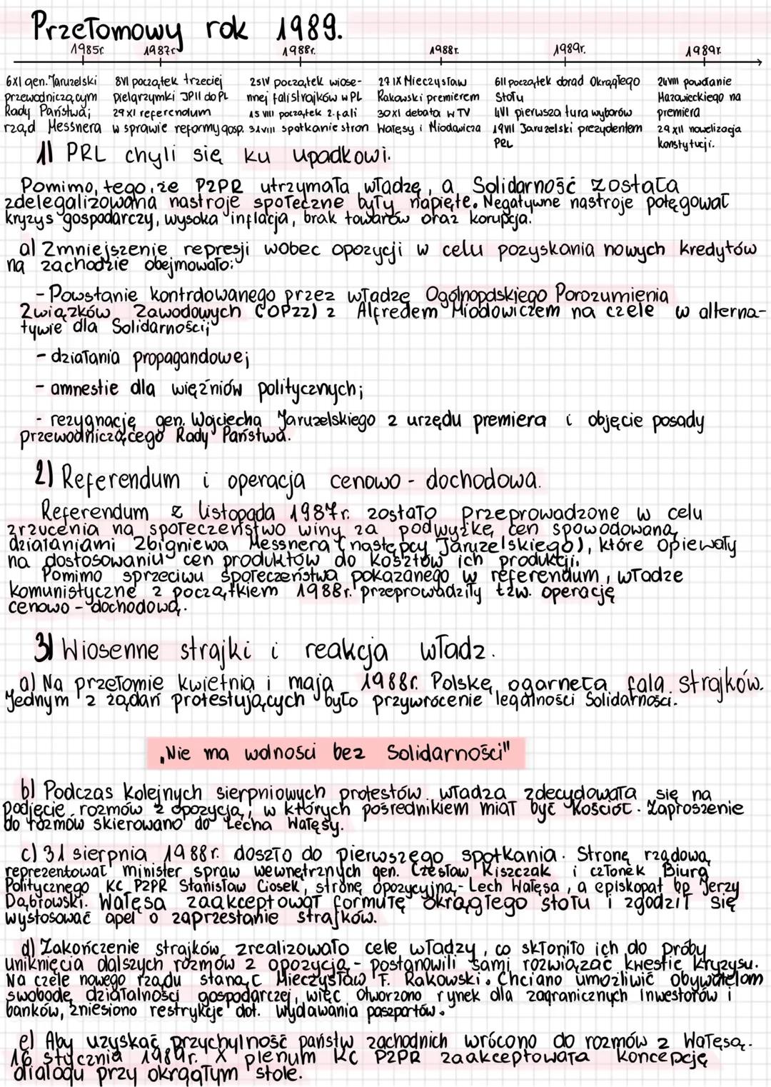 Przełomowy rok 1989.
6x1 gen. Taruzelski 8VI początek trzeciej
Przewodniczącym Pielgrzymki JP11 do PL
Rady Państwa
29x1 referendum
1988r.
25
