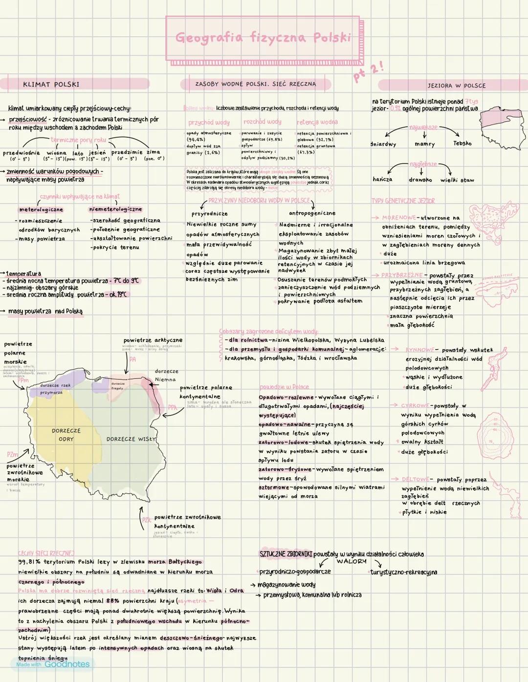 Geografia fizyczna Polski
pt
2!
KLIMAT POLSKI
klimat umiarkowany ciepły przejściowy-cechy:
→przejściowość zróznicowanie trwania termicznych