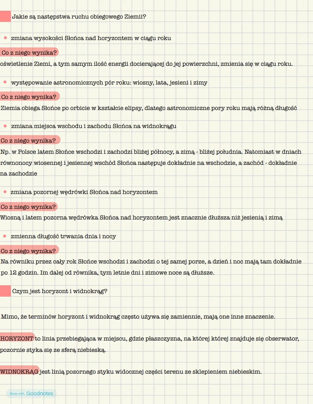 # Ruch obiegowy Ziemi
Na czym polega ruch obiegowy Ziemi i jakie są jego cechy?
Ziemia, tak jak inne ciała niebieskie, znajduje się w nieu