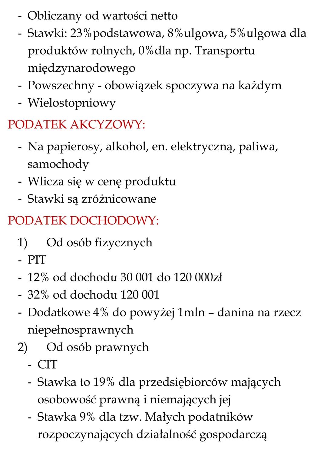 ~Podatki~
Podatek to świadczenie pieniężne które jest:
obowiązkowe, bezzwrotne, nieodpłatne, powszechne
Obowiązek ich płacenia spoczywa na: