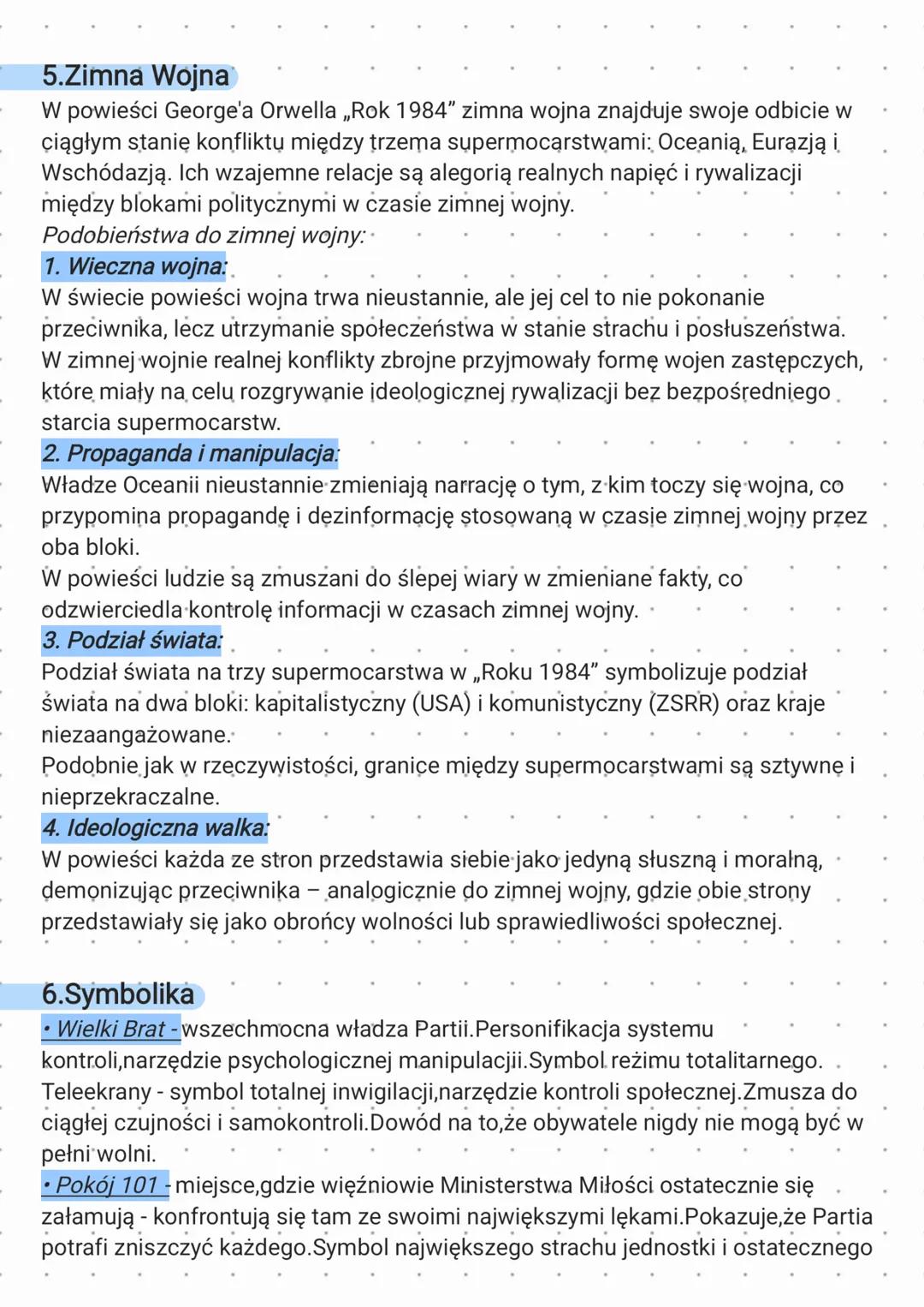 # Rok 1984
1.Czas i miejsce akcji
Akcja toczy się w fikcyjnym państwie Oceanii w 1984 roku
2. Totalitaryzm
Totaliatryzm - system, który