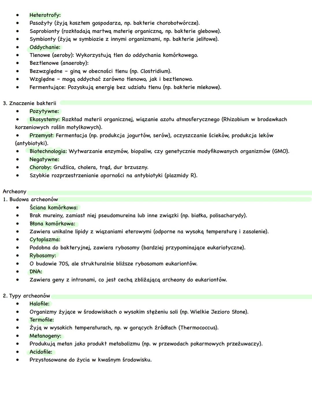 # BAKTERIE I ARCHEOWCE
Bakterie i archeony - szczegółowa charakterystyka
Bakterie i archeony to organizmy prokariotyczne, różniące się mię