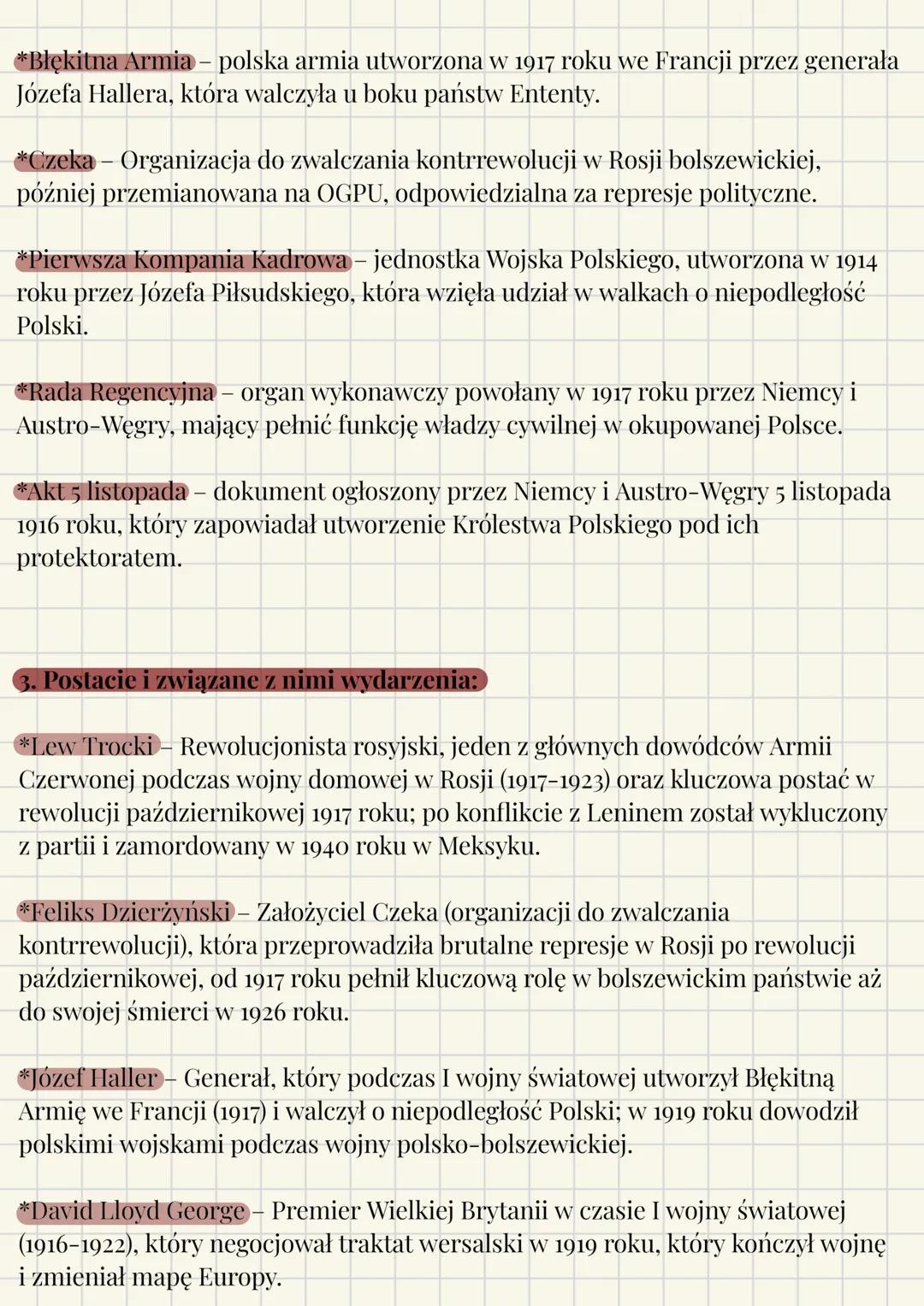 I WOJNA ŚWIATOWA
1. Państwa, które stworzyły trójprzymierze i trójporozumienie:
Trójprzymierze zostało utworzone w 1882 roku i obejmowało tr