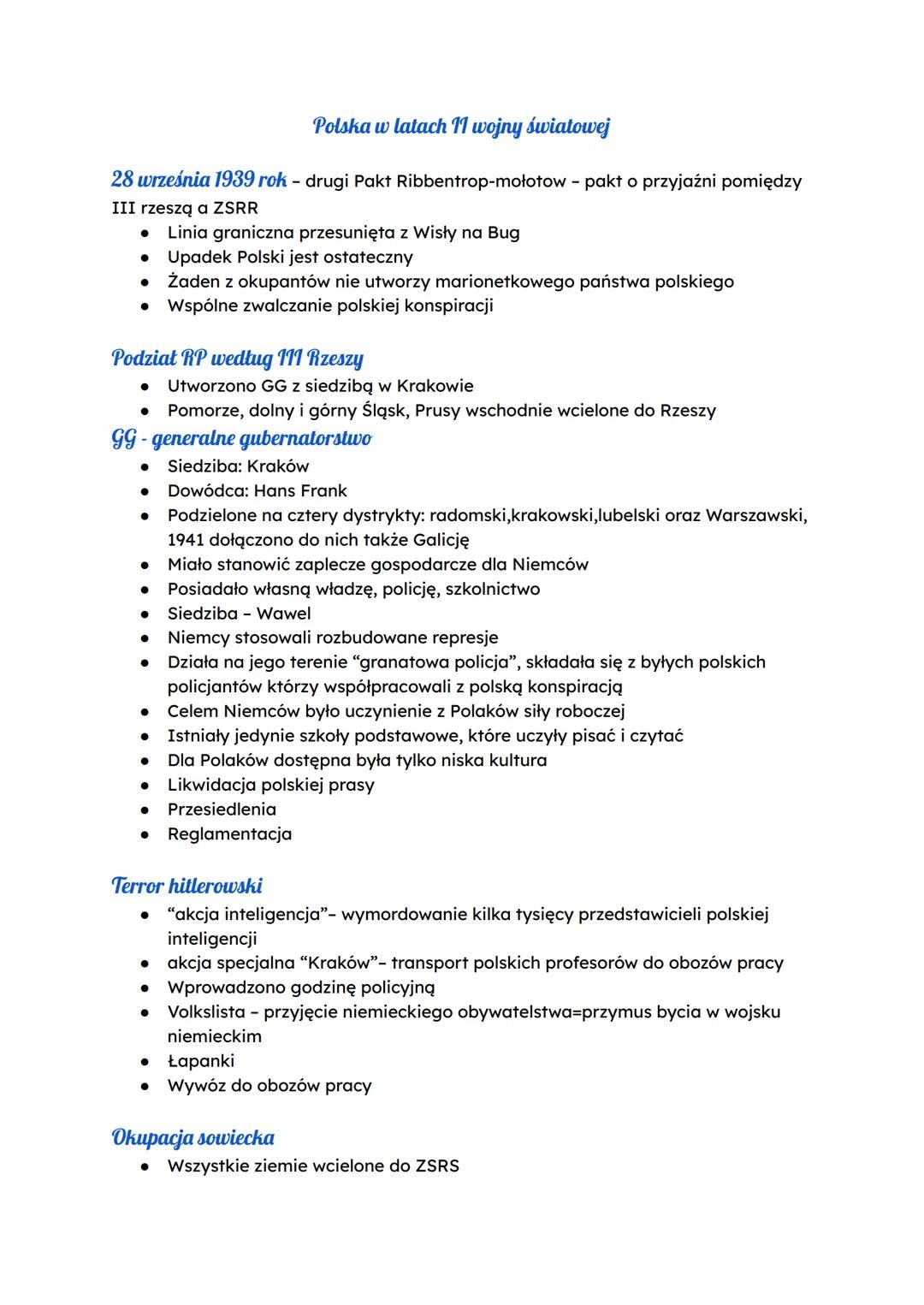 # Polska w latach 11 wojny światowej
28 września 1939 rok - drugi Pakt Ribbentrop-mołotow - pakt o przyjaźni pomiędzy
III rzeszą a ZSRR
-