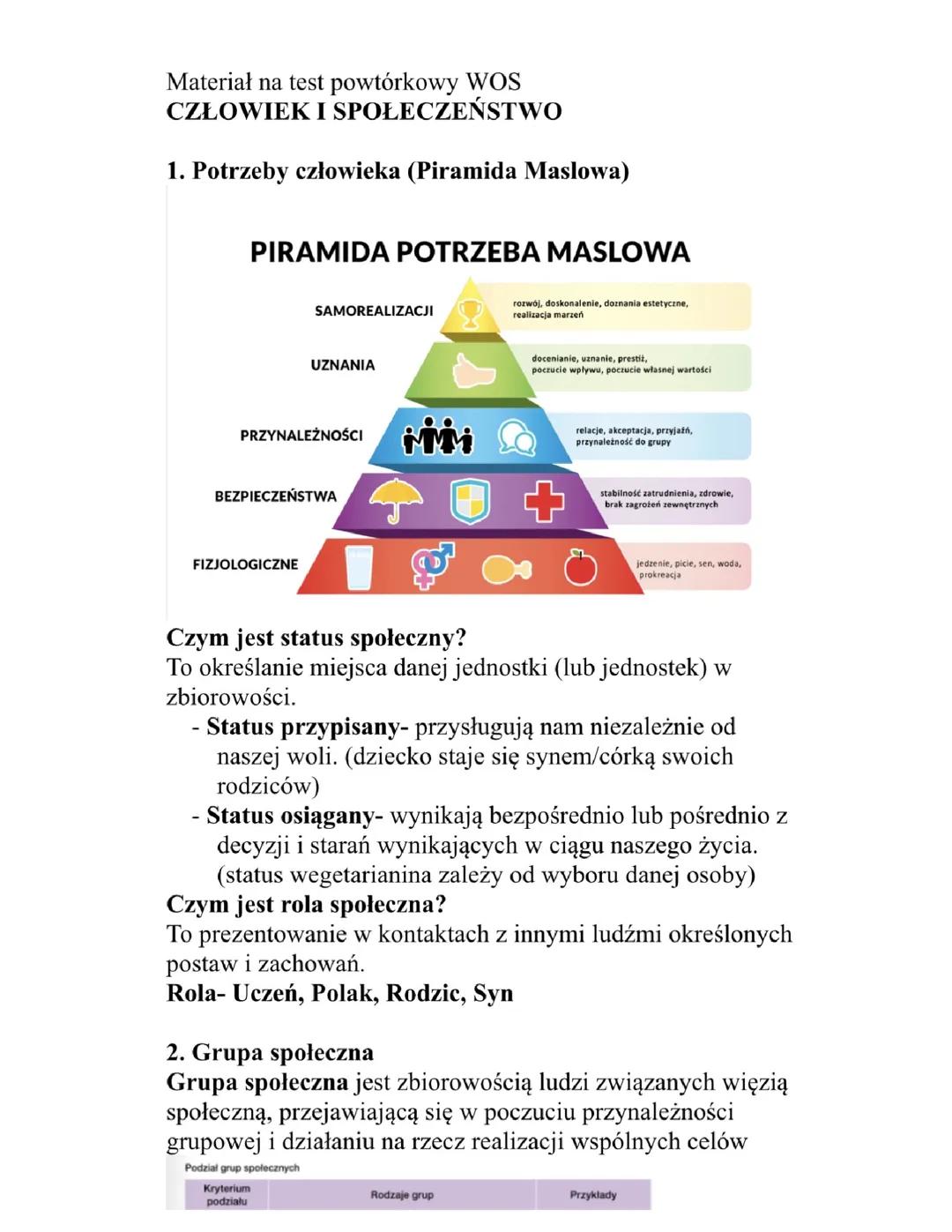 Człowiek i społeczeństwo- powtórka do matury 2025