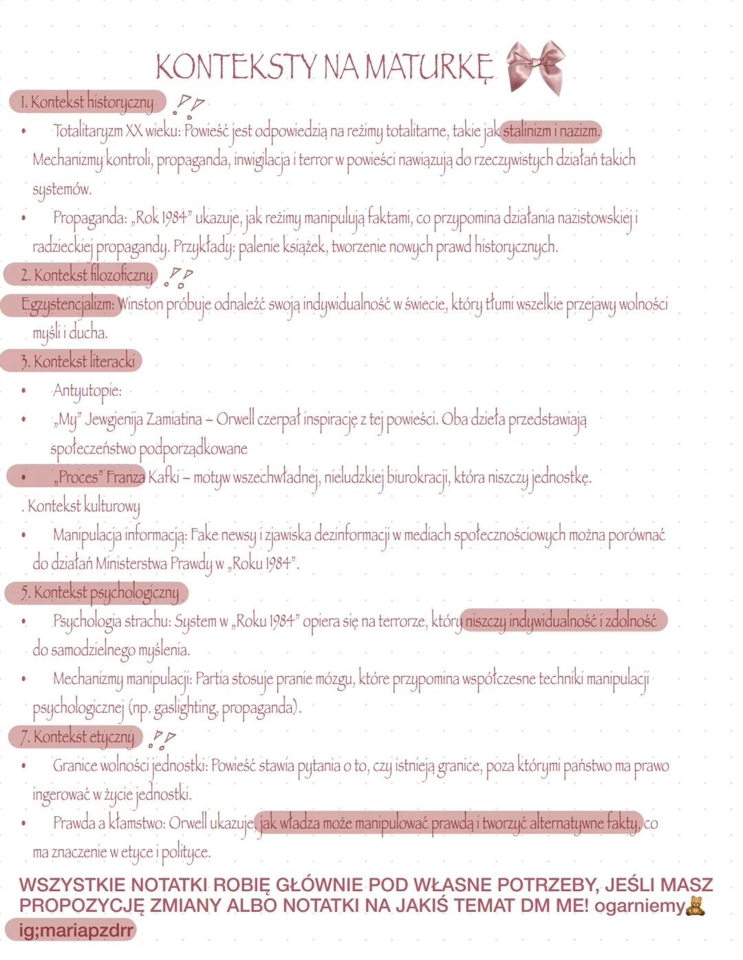 Rok 1984 # GENEZA UTWORU
Geneza powieści „Rok 1984" George'a Orwella związana jest z doświadczeniami autora oraz jego obserwacjamí
politycz