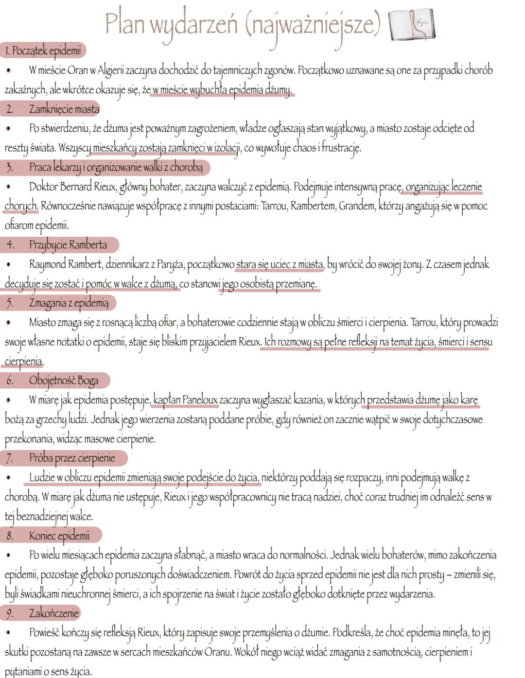 „Dżuma” Albert Camus # Problematyka
1. Egzystencjalizm i absurd
* Absurd ludzkiego życia: Camus ukazuje, jak ludzie stają wobec bezsensu