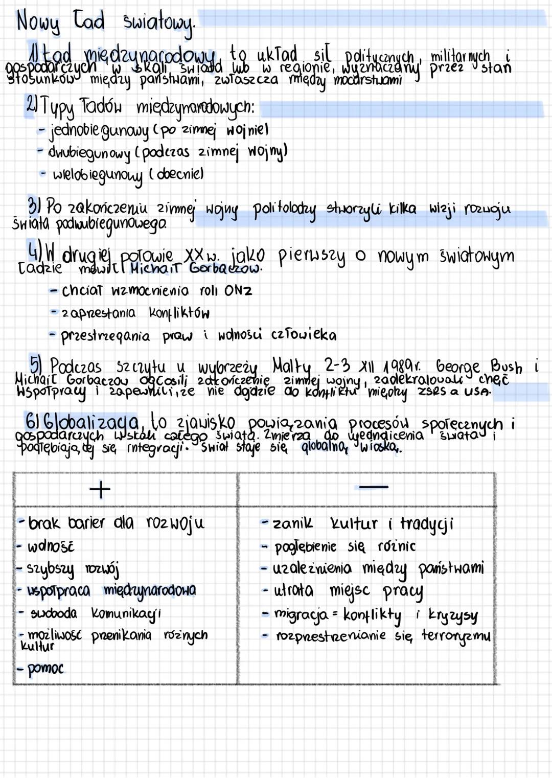 Nowy Tad swiatowy.
1 tad międzynarodowyd two w regionie, wyznaczany przez stan
to uklad sil politycznych, militarnych i
stoBuna czych
między