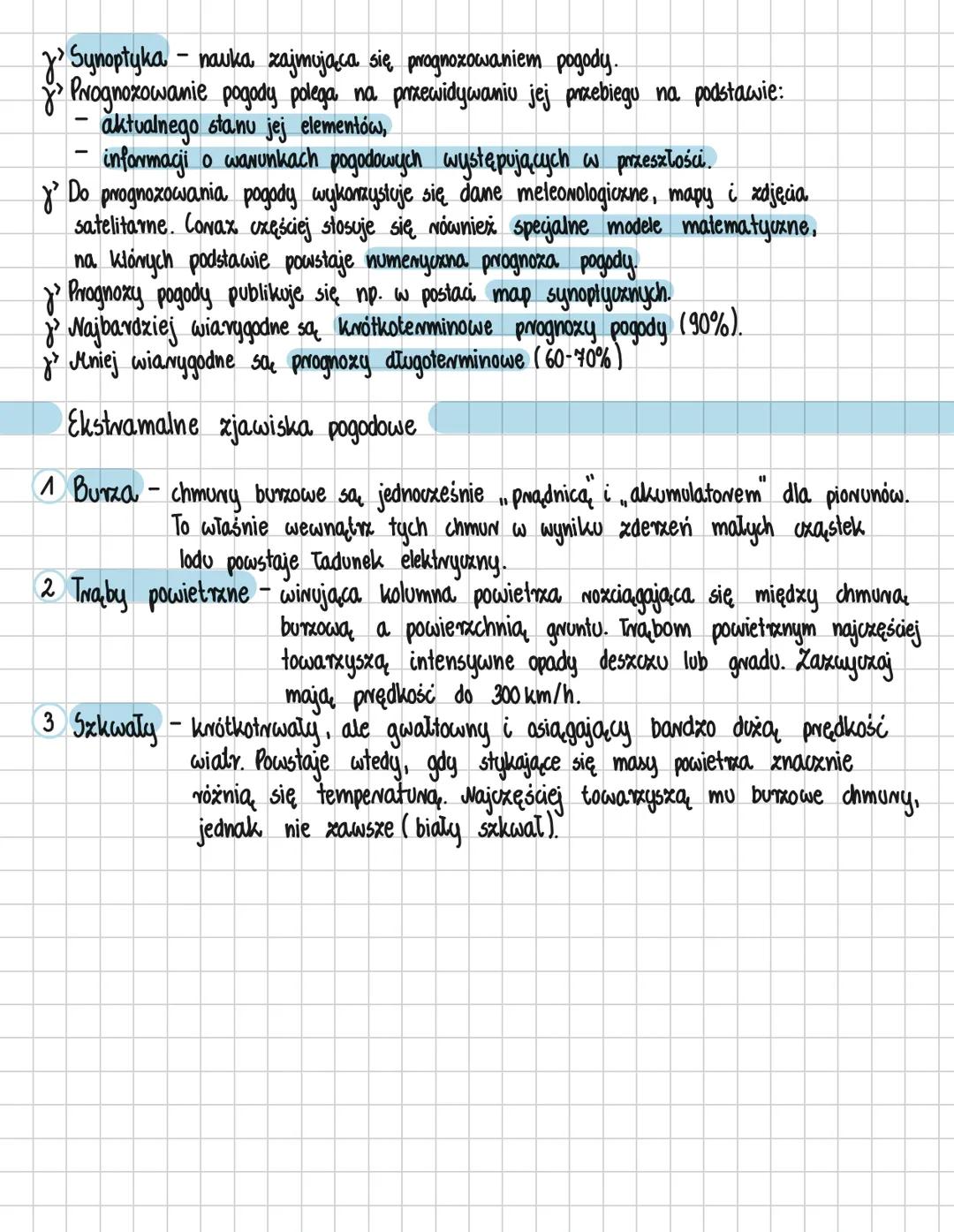 # Pogoda
Czym jest pogoda?
'Pogoda to chwilowy stan atmosfery w danym miejscu.
Określa ja zespól elementów meteorologicznych:
- temperatur