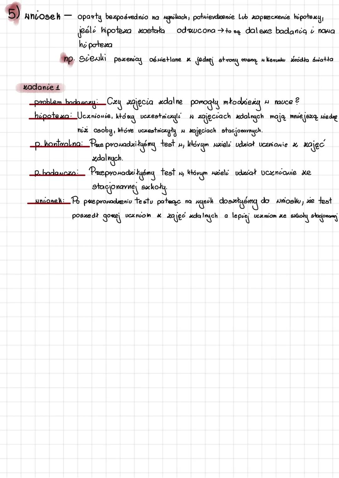 Badania przyrodnicze
1.1. Hetodyka badań biologicznych
W naukach biologicznych dominują dwie metody poznawania
świata: obserwacja i doświadc