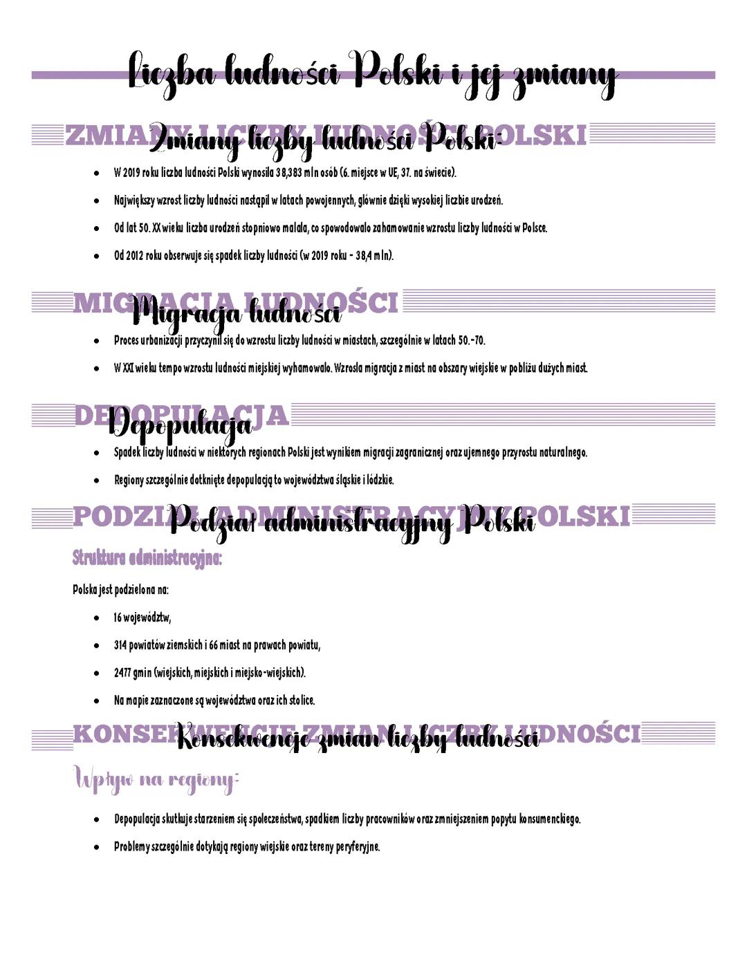 Liczba ludności Polski i jej zmiany