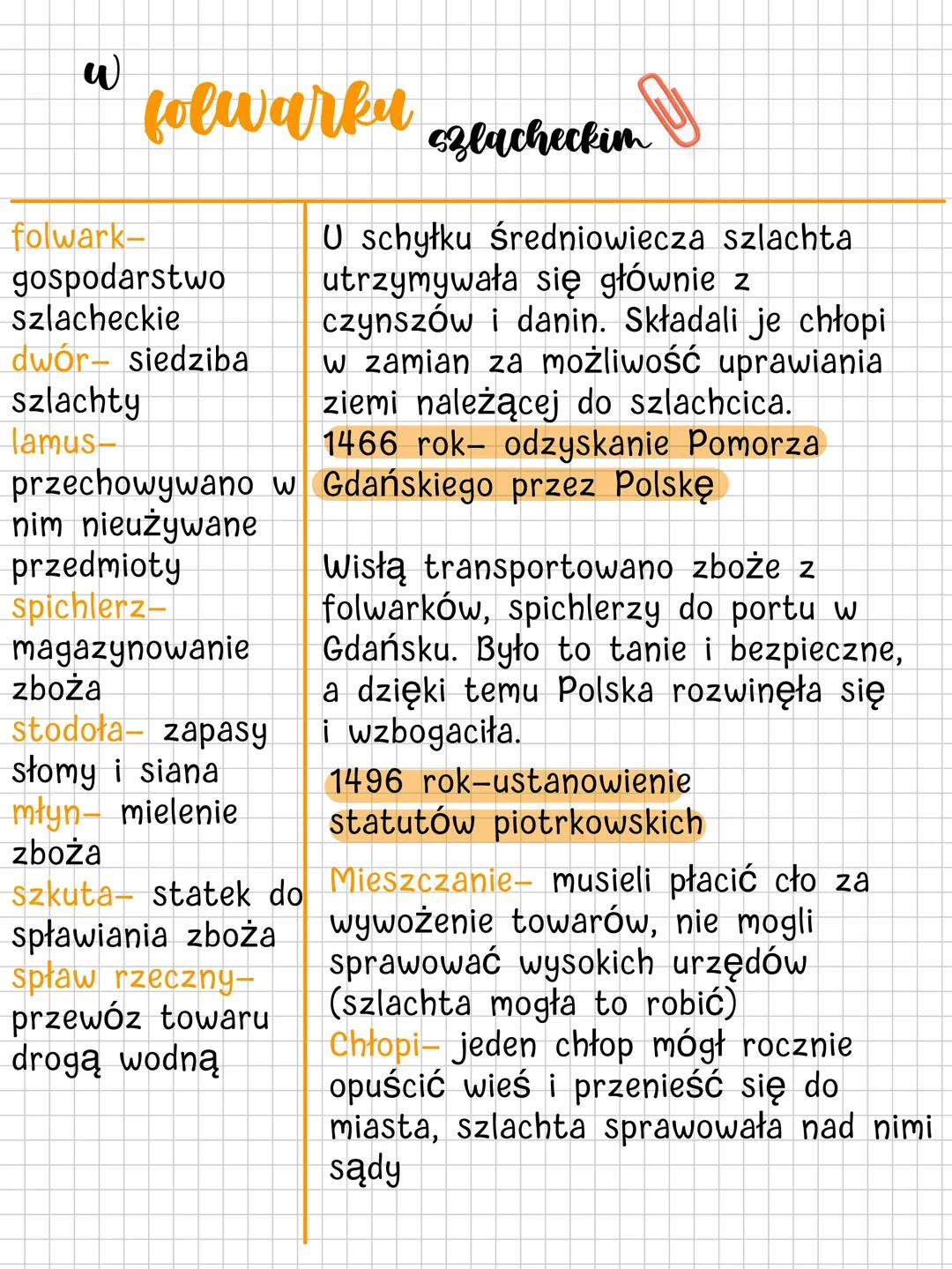 W
# folwarku szlacheckim
- folwark-
gospodarstwo
szlacheckie
- dwór- siedziba
szlachty
- lamus-
przechowywano w
nim nieużywane
przedmioty
-