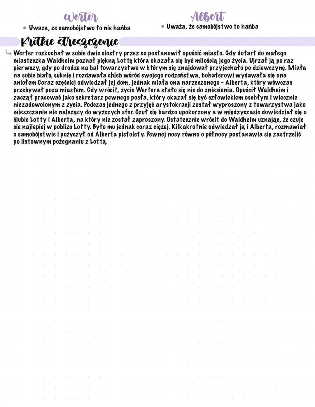 Cierpienia mlodego Wertera
Gatunek
Johann Wolfgang Goethe
↳ Jest to powieść epistolarna - czyli powieść napisana w formie listu. Charakteryz