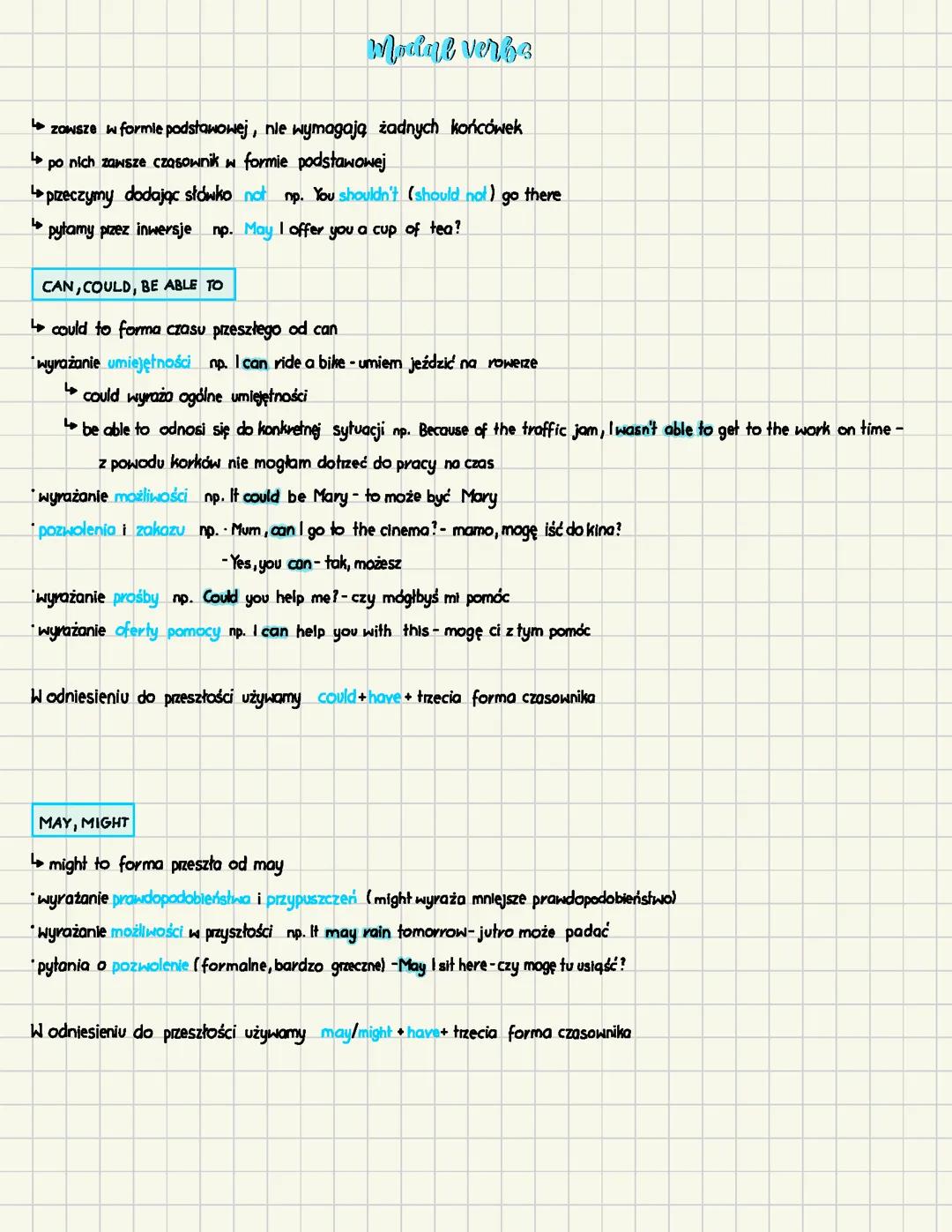 Czasowniki modalne