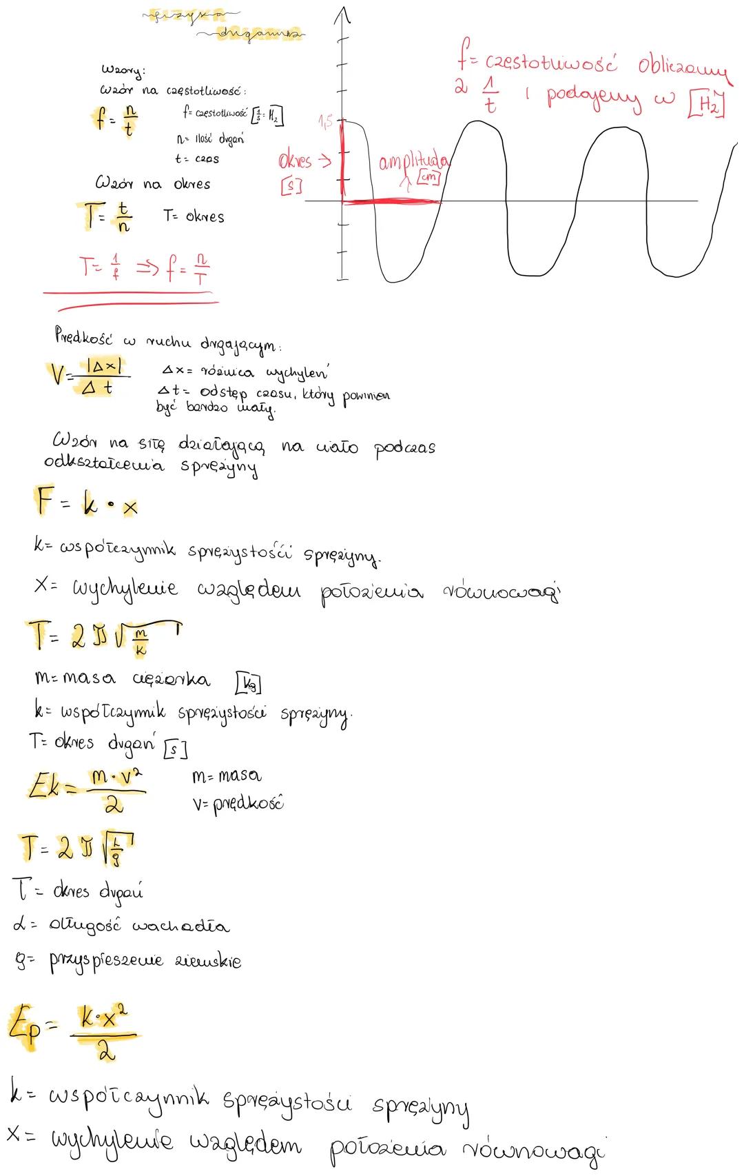 dugammes
Wzory:
Wzór na częstotliwość:
$f=\frac{n}{t}$
f: czestotliwote
2 lość dugan
t=cros
Wzór na okres
$T=\frac{t}{n}$ T= okres
$T=\f