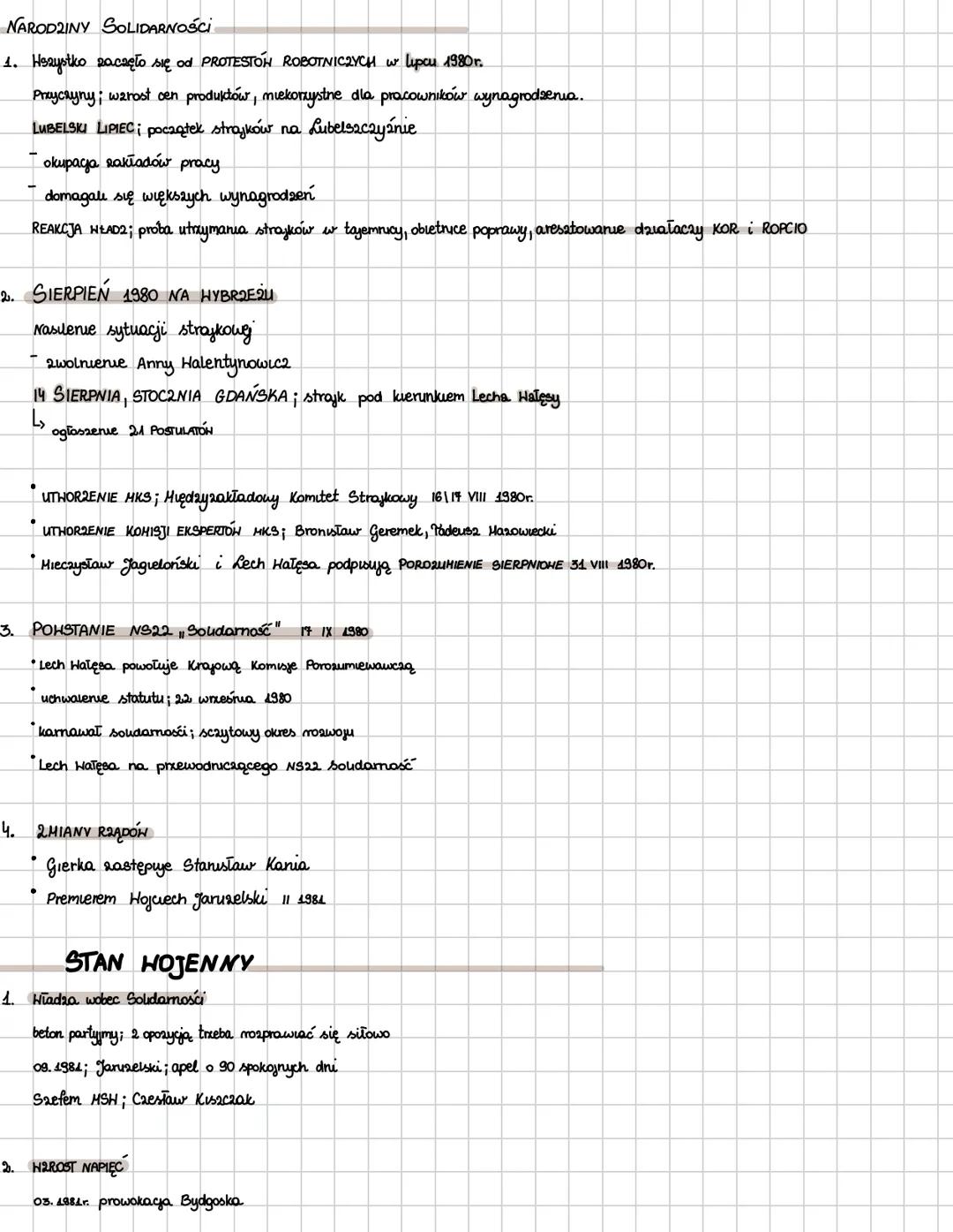 NARODZINY SOLIDARNOŚCI
1. Wszystko zaczęło się od PROTESTON ROBOTNICZYCH w lipcu 1980r.
Przyczyny; wzrost cen produktów, miekorzystne dla pr