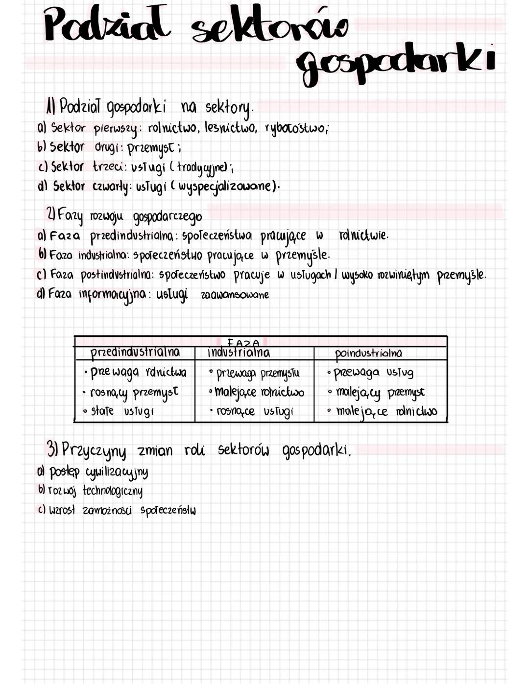 Sektory gospodarki. Globalizacji: podział sektorów gospodarki
