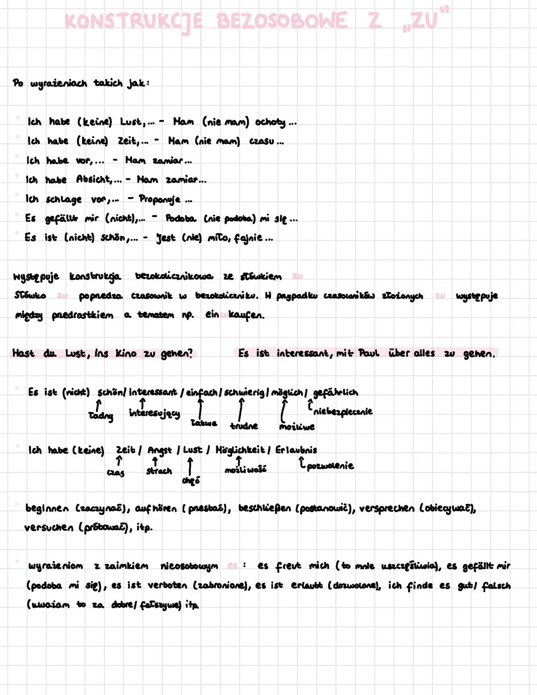Konstrukcje bezosobowe z “zu”