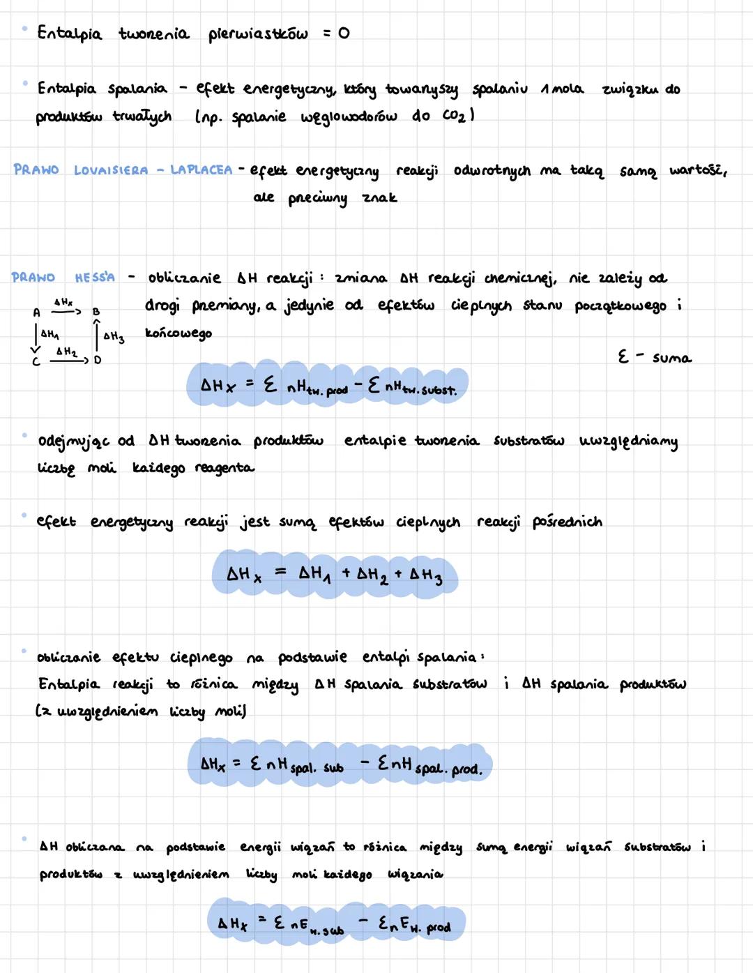 TERMOCHEMIA
RÓWNANIA TERMOCHEMICZNE - REAKCJE ENDOTERMICZNE I EGZOTERMICZNE
•
Reakcje termiczne
to reakcje, którym towarzyszy efekt termiczn