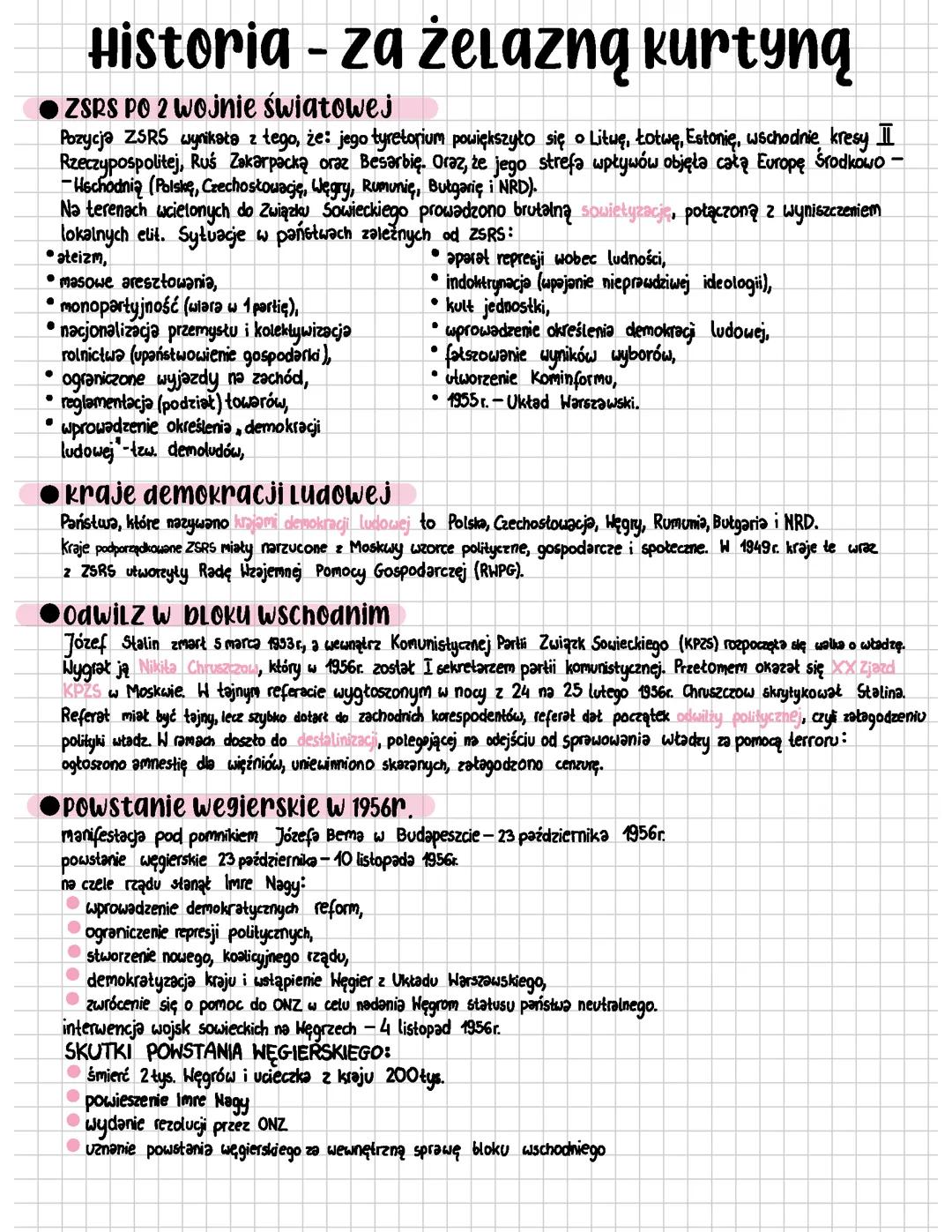 Historia - za żelazną kurtyną