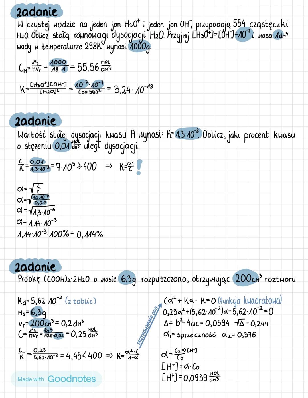 # REAKCJE W RO2TWORACH WODNYCH
Reakcje odwracalne
➡mozliwość przekształcenia się
substratów w produkty
→ substraty produkty
nie ma 100%