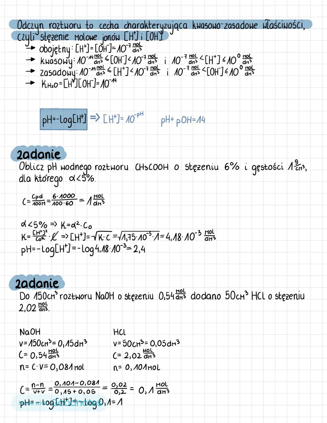 # REAKCJE W RO2TWORACH WODNYCH
Reakcje odwracalne
➡mozliwość przekształcenia się
substratów w produkty
→ substraty produkty
nie ma 100%
