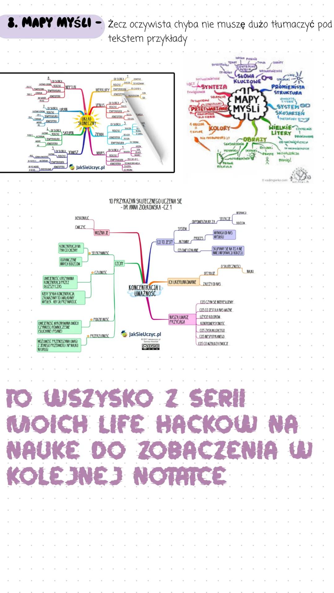 --- OCR Start ---
na naukę
Life hacki
1. ZAPLANUJ NAUKĘ
by SkyePix
Zawsze od razu gdy zobaczysz zadany jakiś
sprawdzian kartkowkę zaplanuj d
