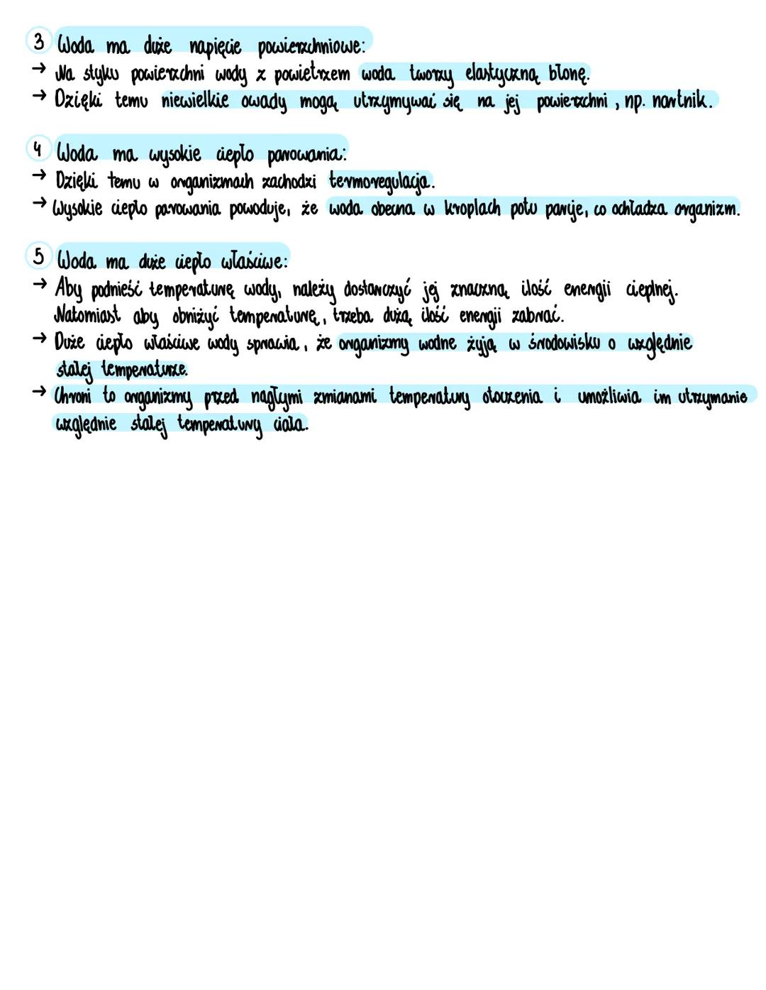 # Znaczenie wody dla organizmów
## Budowa cząsteczki wody
(cząsteczka wody jest zbudowana z atomów tlenu i wodoru.
Ma ona budowę polarną,