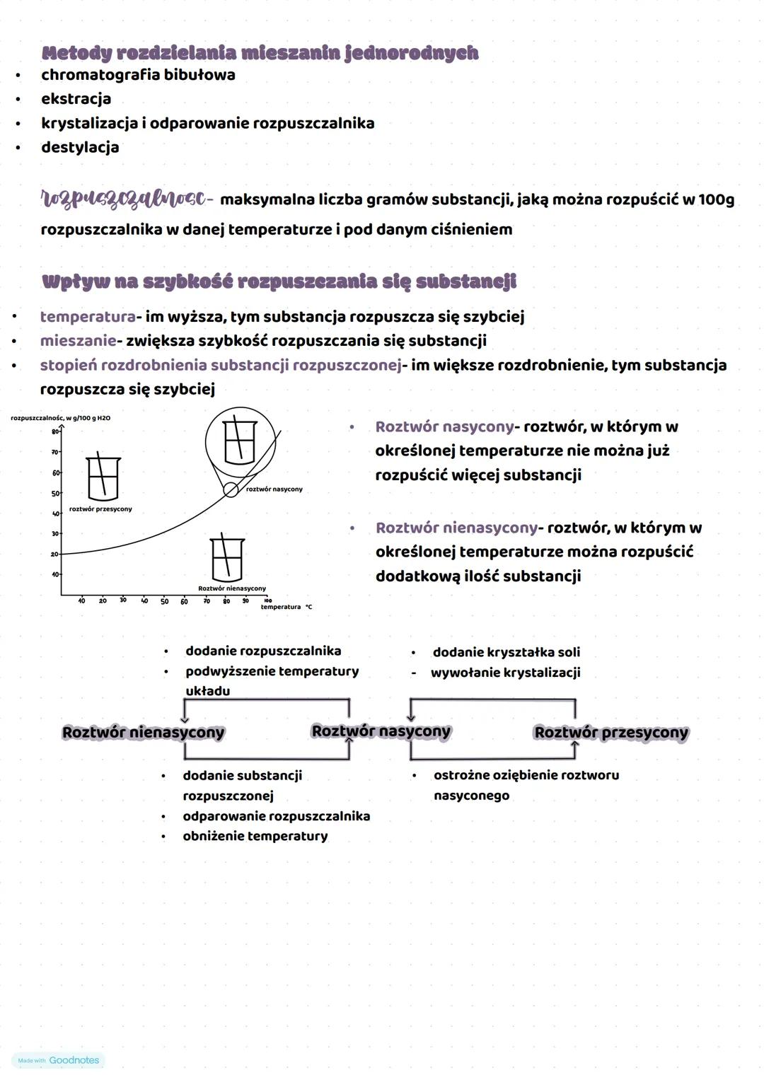 # Chemia
Mieszanina- układ składający się z co najmniej dwóch różnych składników.
Stosunek mas w tych roztworach może być dowolny
jednorod