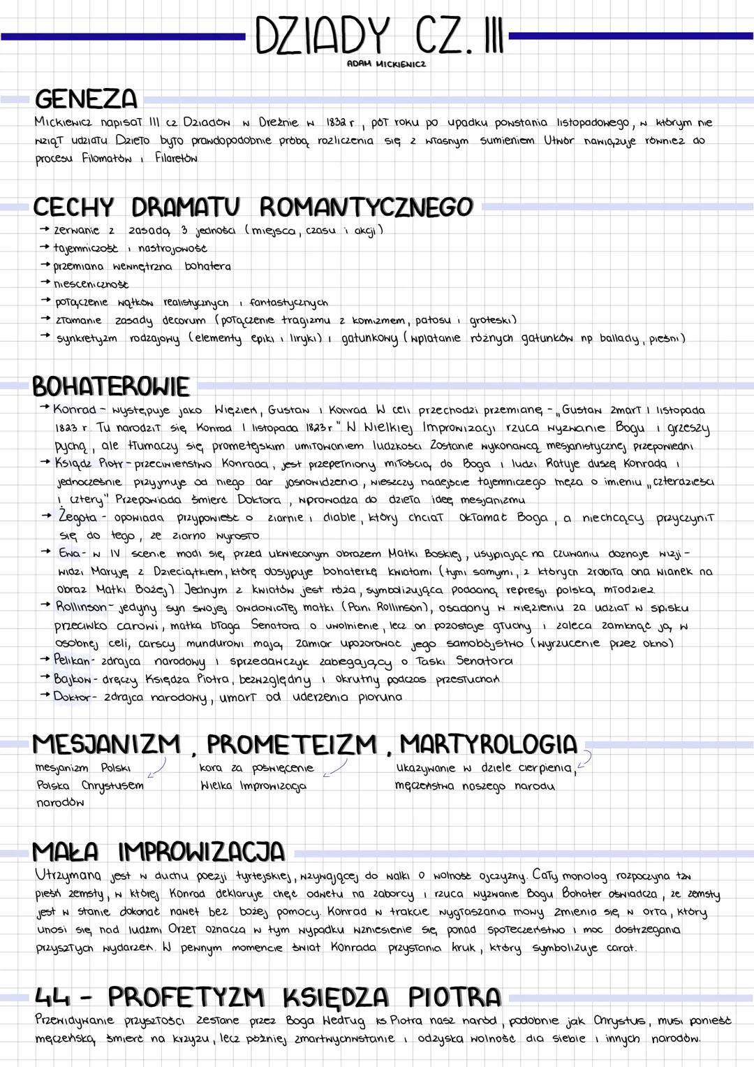 --- OCR Start ---
DZIADY CZ. III
ADAM MICKIENICZ
GENEZA
Mickiewicz napisał III cz DZIADÓW w Dreźnie w 1832 r, pół roku po upadku powstania l