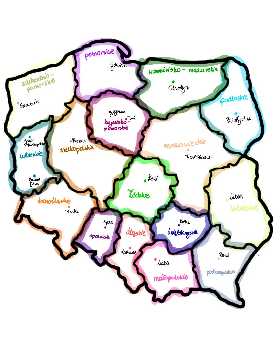 --- OCR Start ---
zachodnio-
pomorskie
Szczecin
pomorskie
Gdańsk
βραόω
Wielkopoda
Lubuskie
• Poznań
Wielkopolskie
Bydgoszcz
• Τοκή
kujawsko