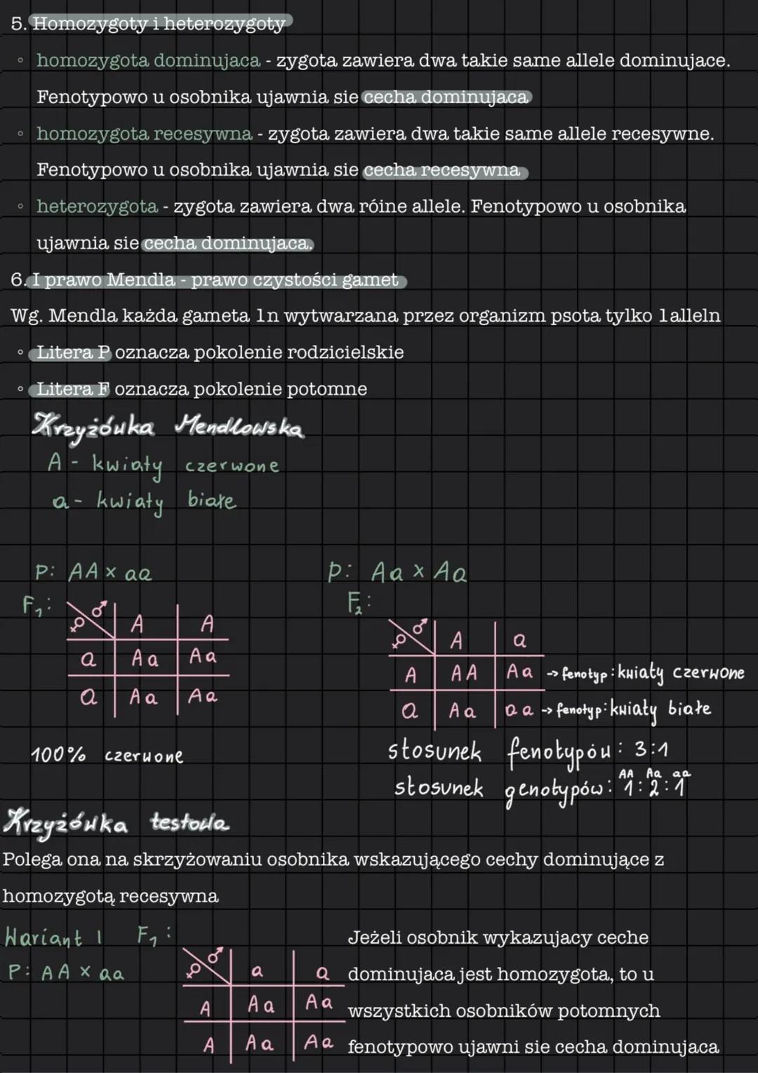 # I prawo Mendla
Krzyżonka testolia
1. Genotyp a fenotyp
* Genotyp to zespół wszystkich genów wystepujacych w organizmie.
* Fenotyp to