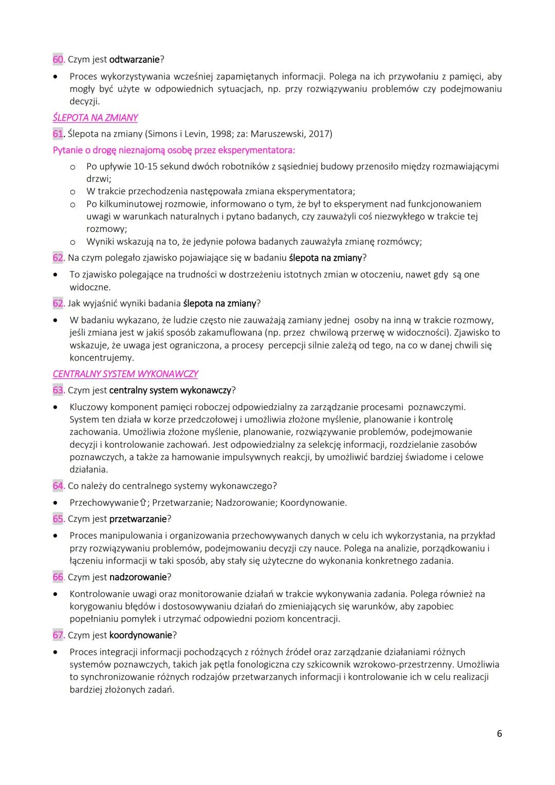 # PSYCHOLOGIA PROCESÓW POZNAWCZYCH
1. WPROWADZENIE DO PSYCHOLOGII PROCESÓW POZNAWCZYCH
1.  Czym zajmuje się psychologia poznawcza?
*   Su
