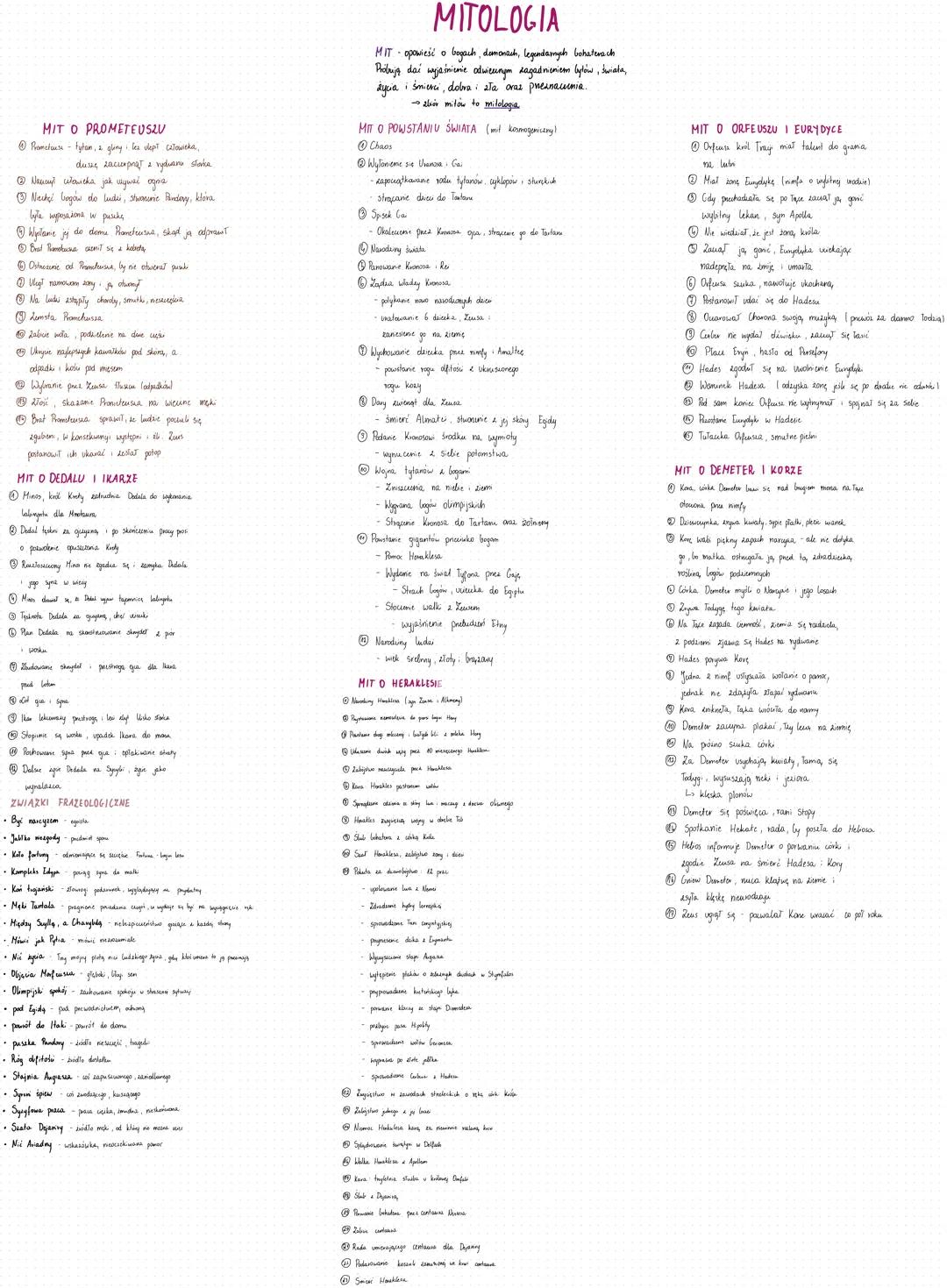 # MITOLOGIA
MIT - opowieść o bogach, demonach, legendarnych bohaterach
Podriją dai wysinienie alicunym zagadnieniem bylów, świata,
życia śm