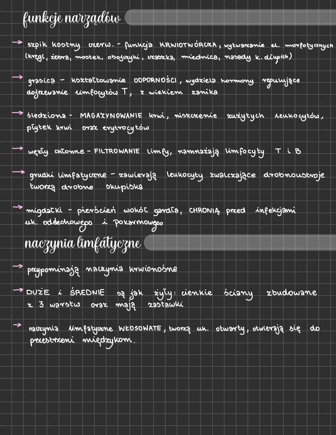 eeee UKŁAD LIMFATYCZNY eeee
funkcje
→ OCHRONA organizmu przed drobnoustrojami / sub. szkodiwymi
→ REGULACJA Plynów ustrojowych w org.
→