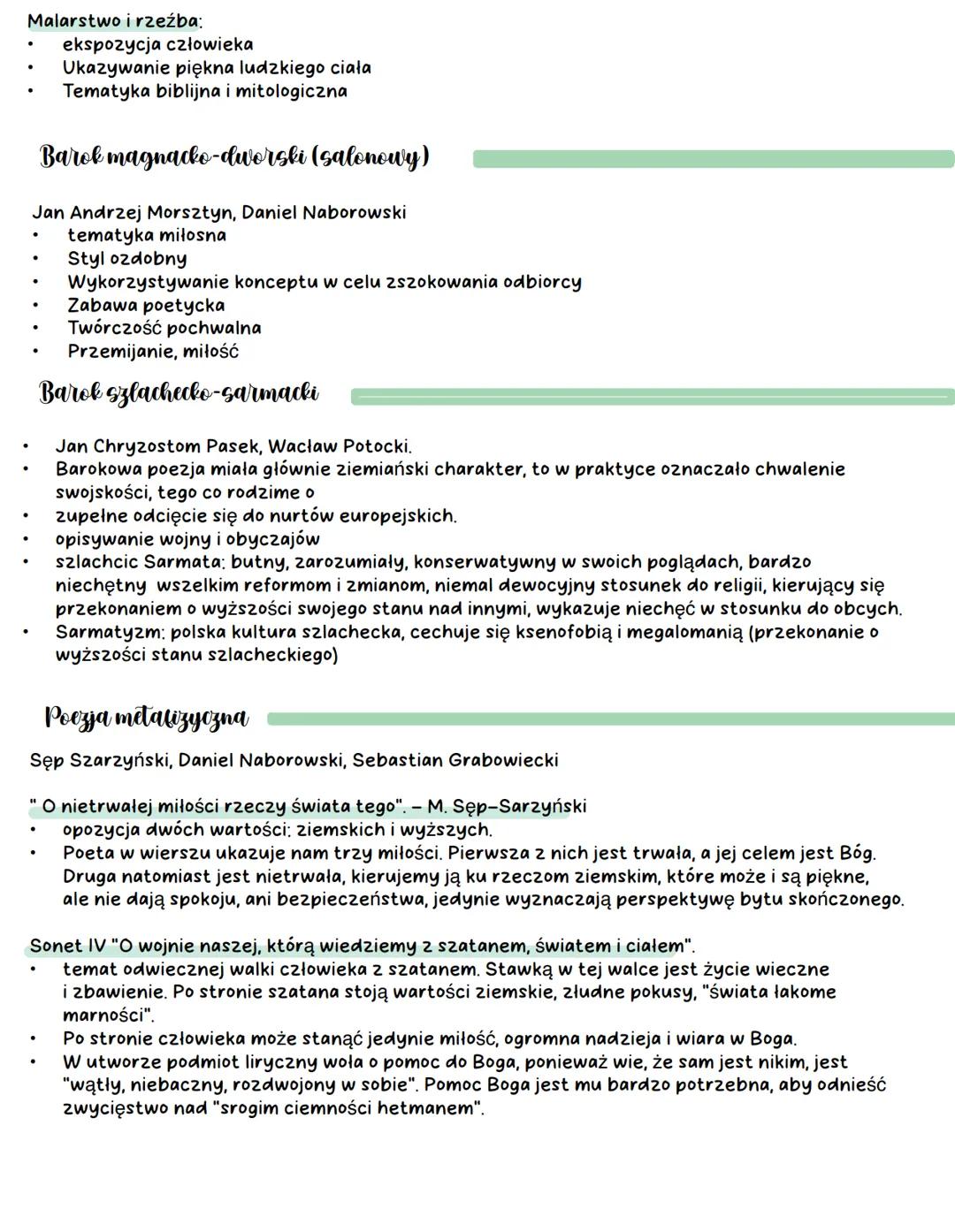 # Barok
Charakterystyka epoki
- Barok określano zepsuciem, brakiem dobrego smaku, a także brakiem gustu.
- porzucenie stylu klasycystyczne