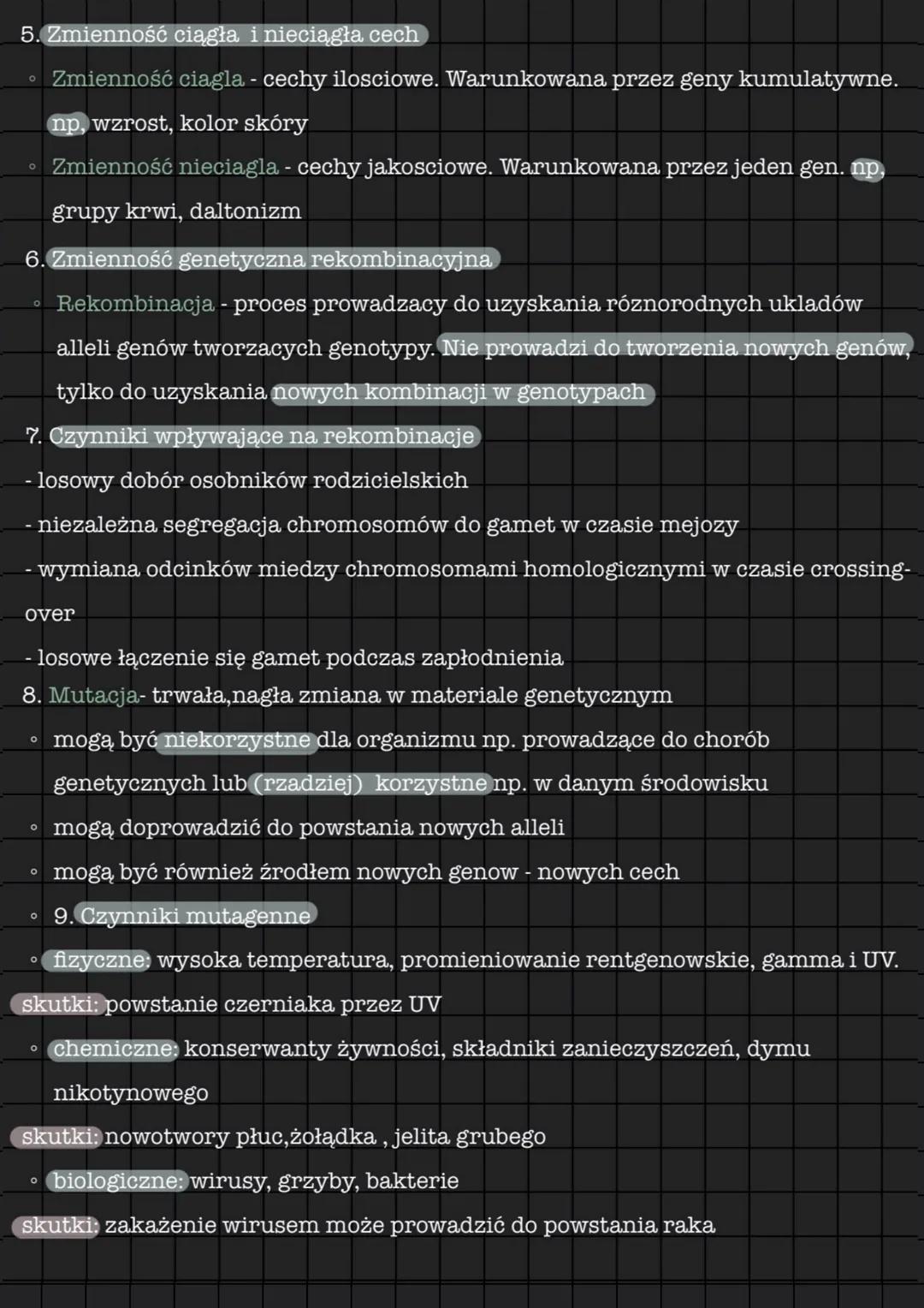 # Zmienność organizmów
Mutaje
1. Zmienność organizmów - występowanie różnic pomiędzy osobnikami
należącymi do jednego gatunku i wynika ona