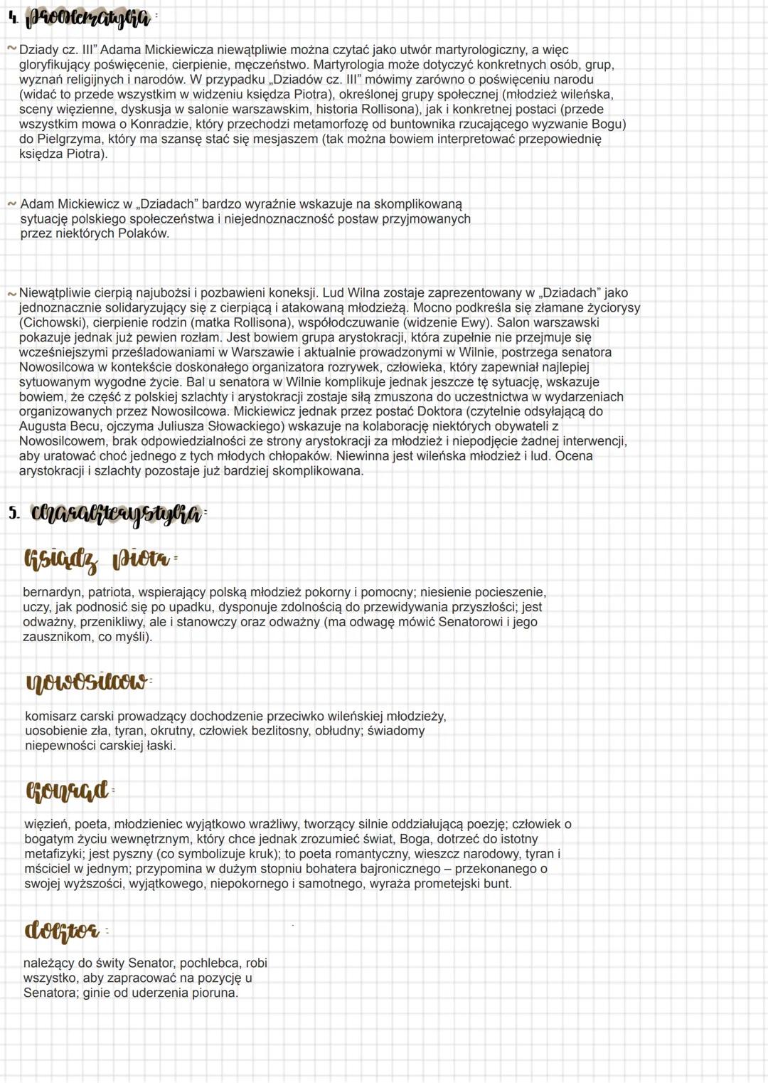 --- OCR Start ---
dziady zese
1. Streszczenie
Prolog: samotny więzień śpi w celi, a nad nim stoi Anioł Stróż przepowiadający mu wolność. Kie