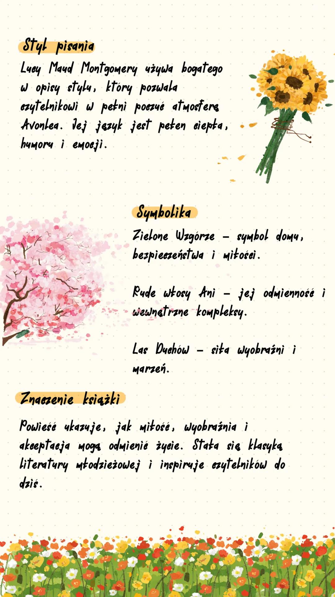 "Ania z Zielonego Wzgórza"
-Lucy Maud Montgomery
Czas akeji
Akeja książki
rozpoczyna się, gdy
11-letnia Ania Shirley
trafia na Zielone
Wzgó