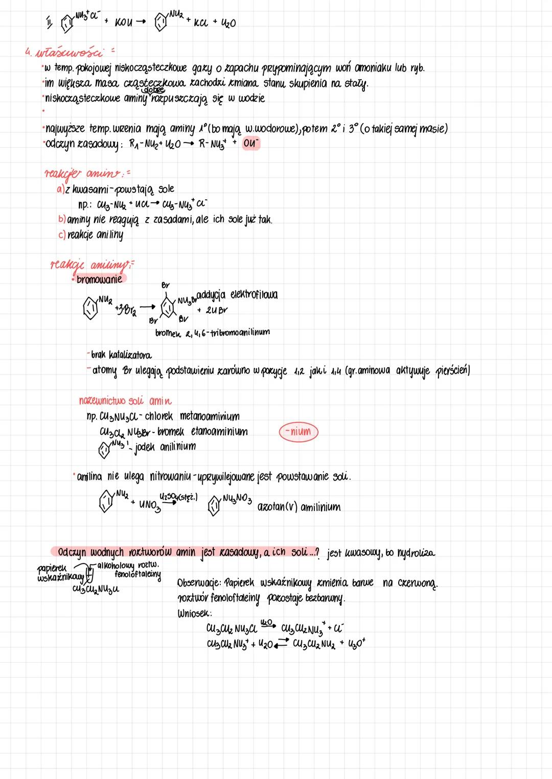 # Aminy
1. bridowa
- są pochodnymi amoniaku.
- podział ze względu na budowę tańcucha węglowodorowego.
alifatyczne
пр.: $CU_3 CU_2 N