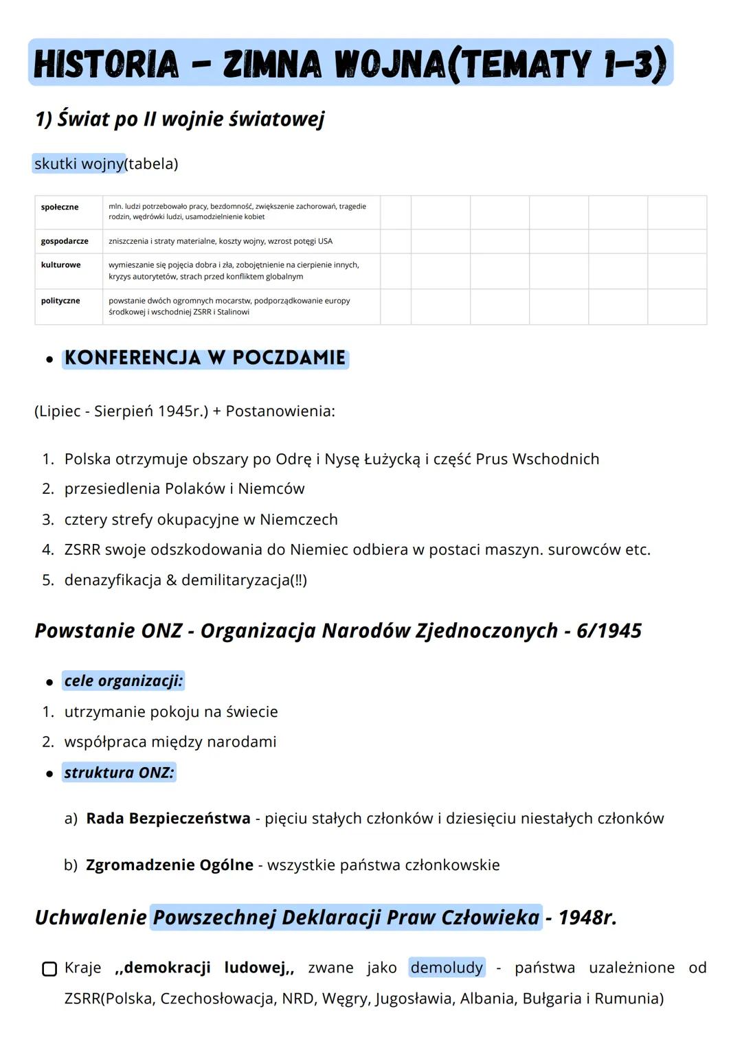 Historia Klasa 8 Dział 2 Tematy 1-3