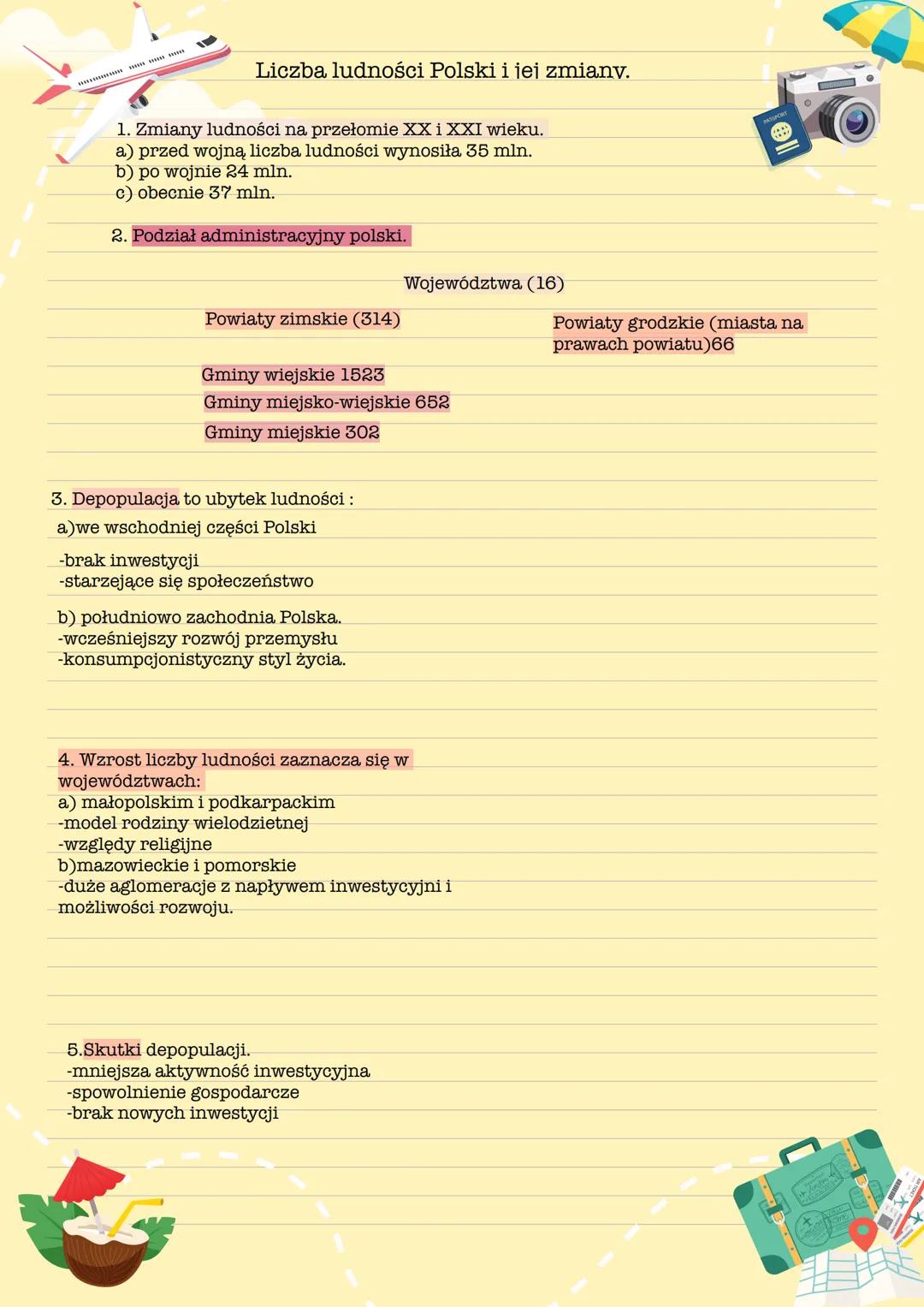 --- OCR Start ---
Liczba ludności Polski i jej zmiany.
1. Zmiany ludności na przełomie XX i XXI wieku.
a) przed wojną liczba ludności wynosi