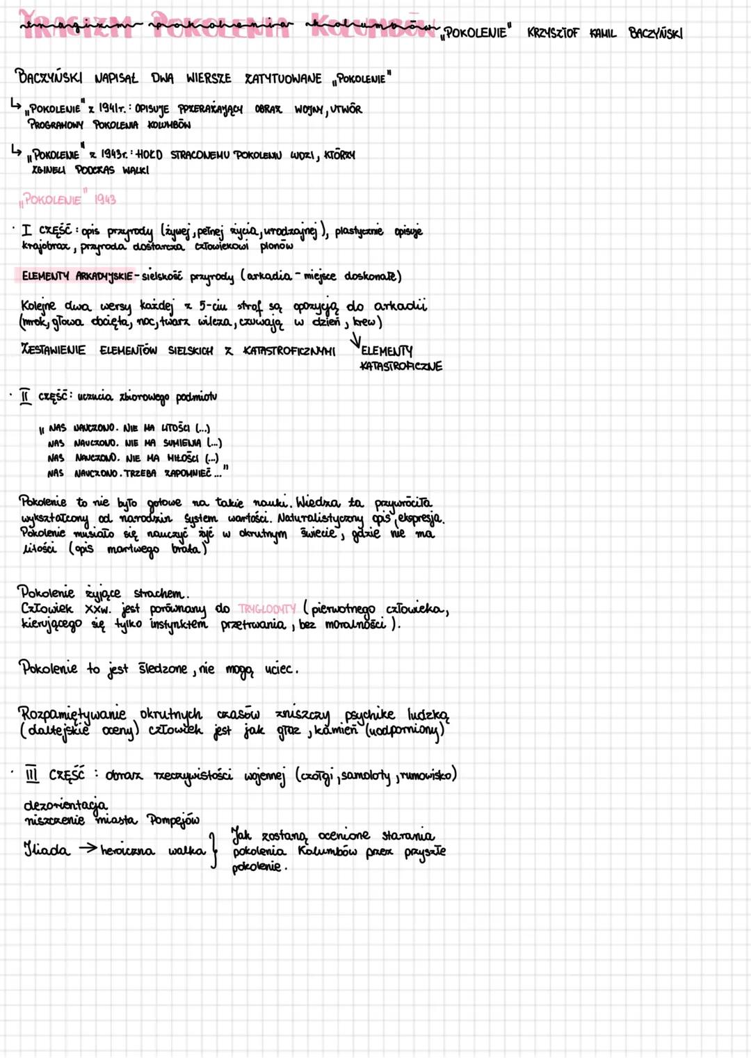 # renmarginım makmahaminar krahun POKOLENIE KRZYSZTOF KAMIL BACZYŃSKI
BACZYŃSKI NAPISAŁ DWA WIERSZE ZATYTUOWANE POKOLENIE"
↳ POKOLENIE" &