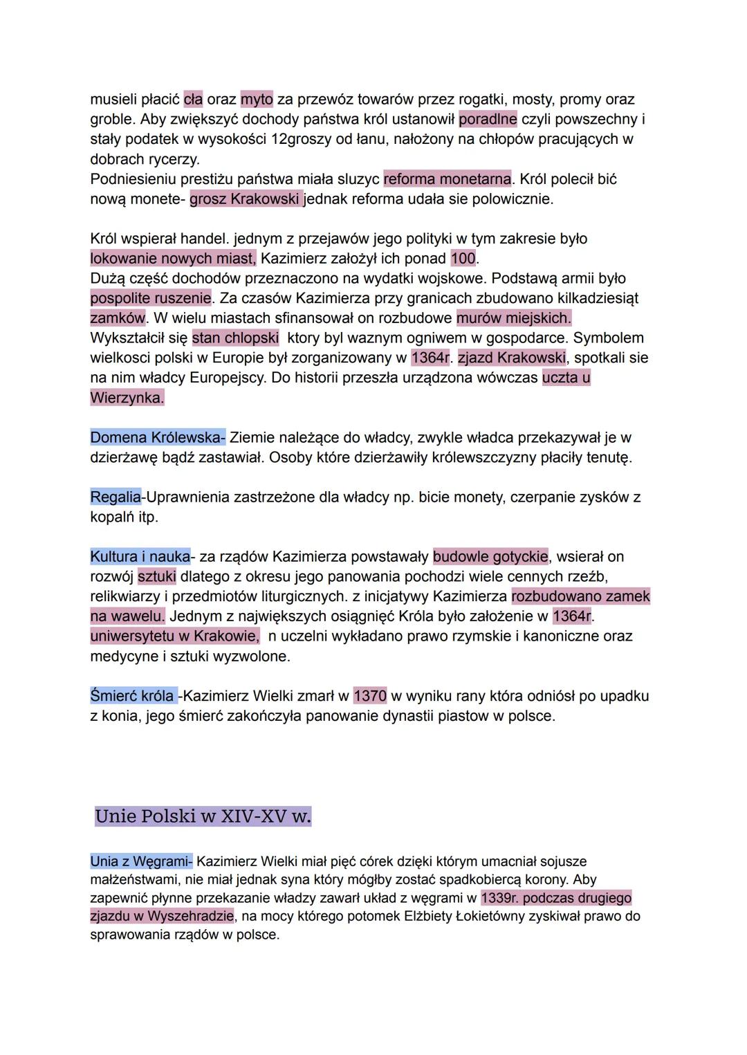 # Polska Władysława Łokietka
Przemysław II- koronowany na króla Polski w 1295 roku. Władał Wielkopolską i pomorzem
Gdańskim. Został zamordo